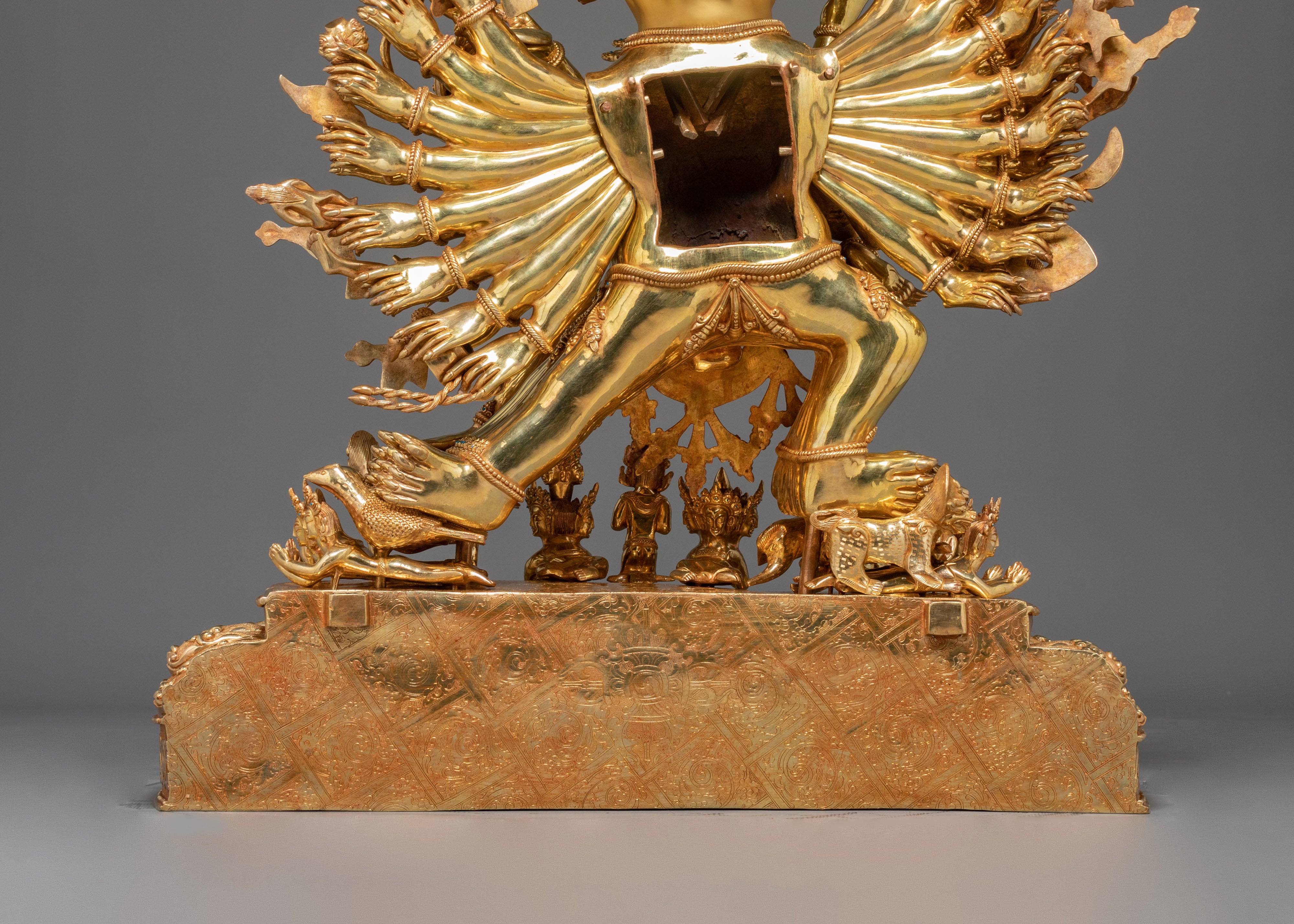 Yamantaka Fierce Protector Statue – 24K Gold Gilded Masterpiece