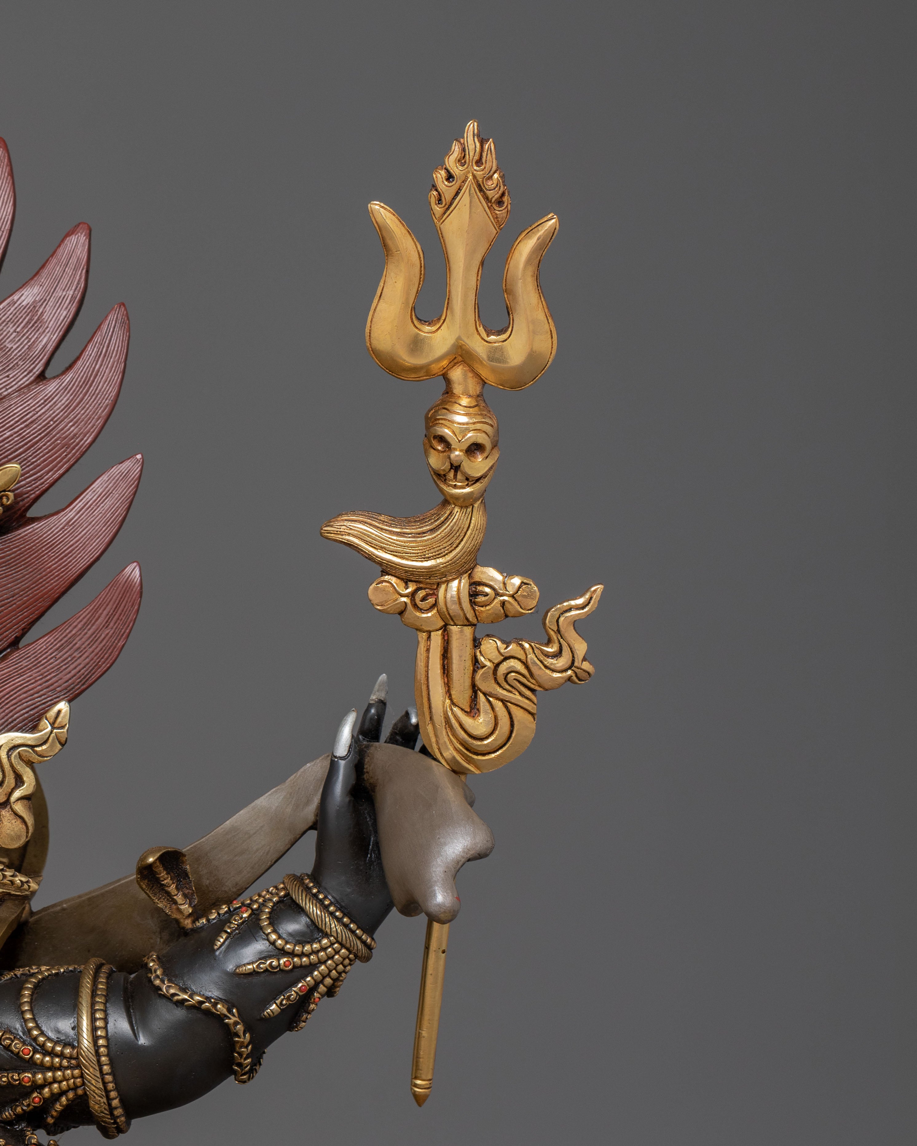 Big Six Armed Mahakala Statue - Himalayan Handcrafted Artwork