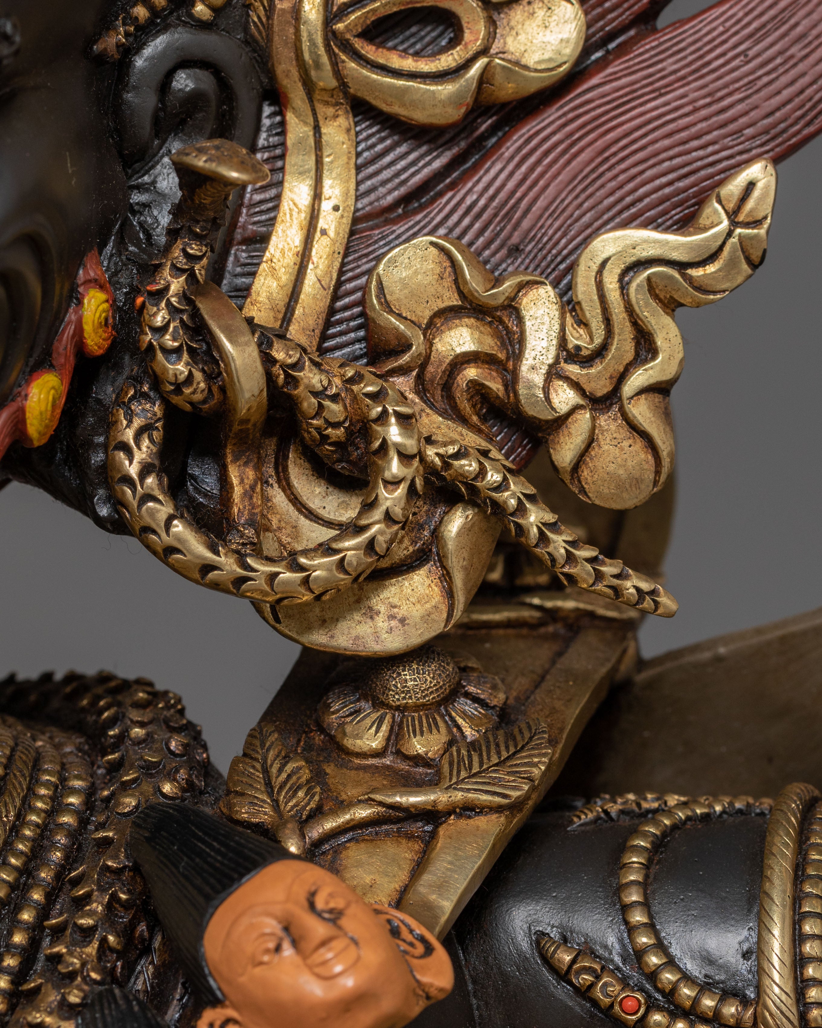 Big Six Armed Mahakala Statue - Himalayan Handcrafted Artwork