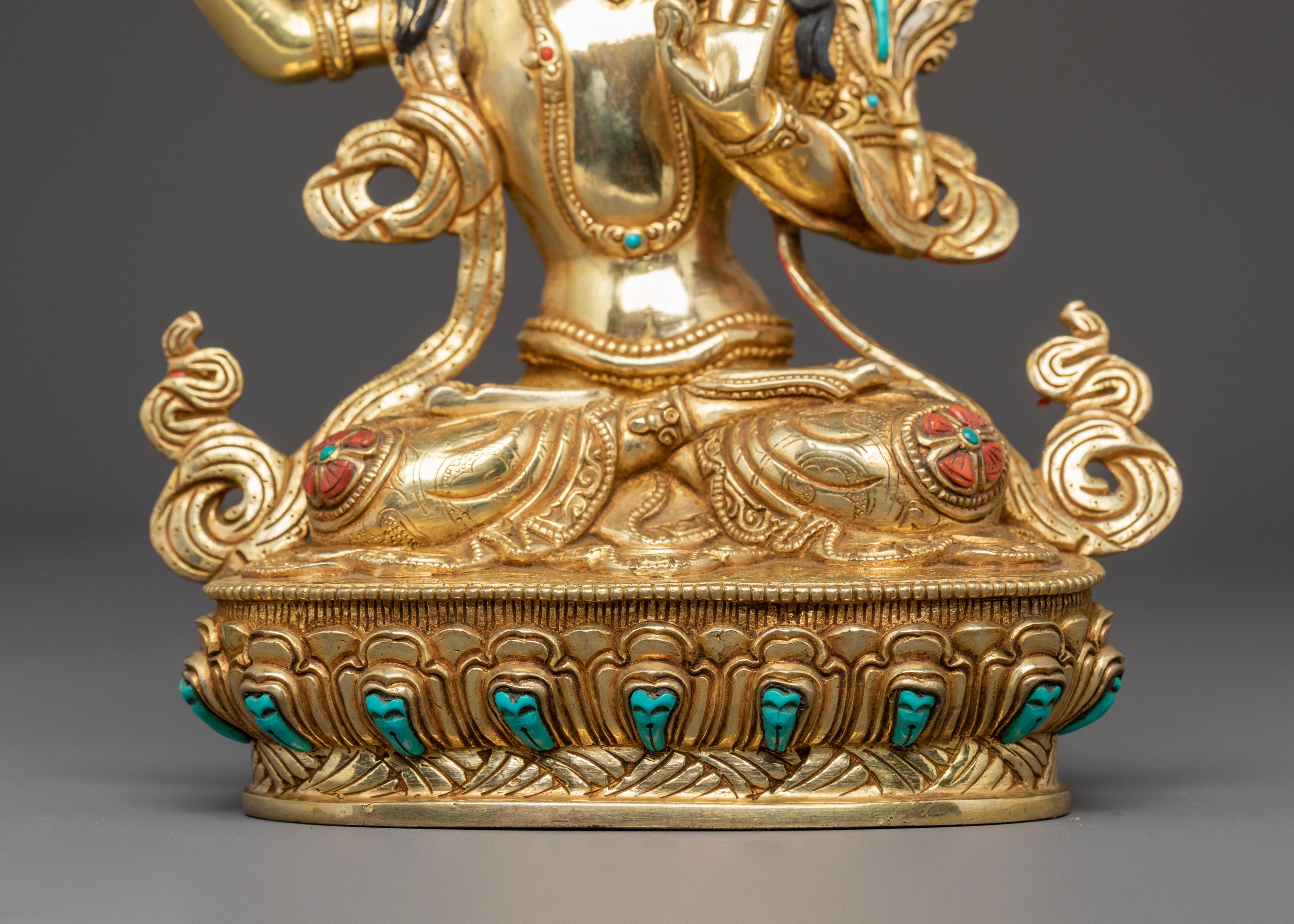 Holy Statue of Manjushri – Radiant Wisdom Sculpture