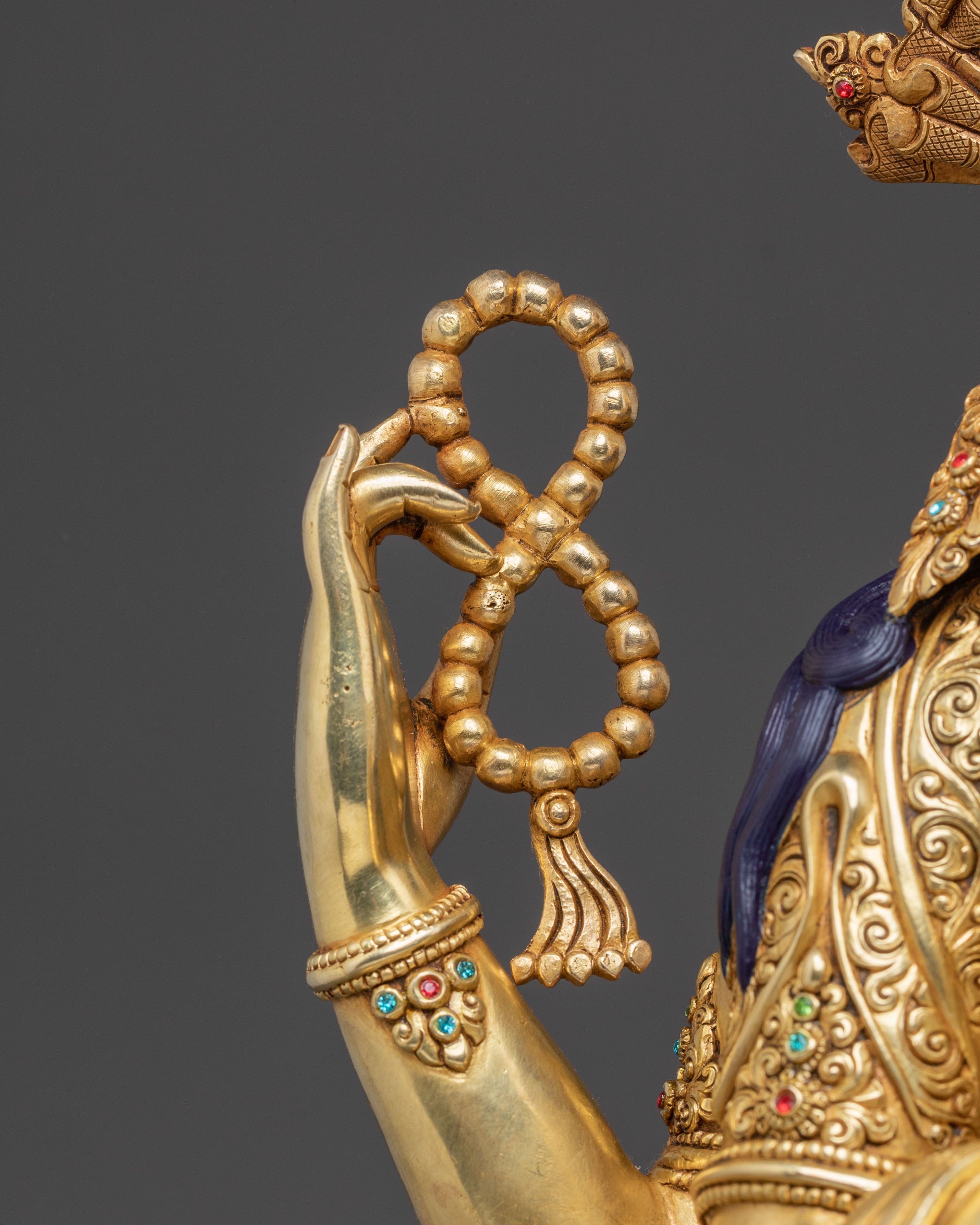 Handcrafted Divine Chenrezig Statue – 24K Gold Gilded Masterpiece