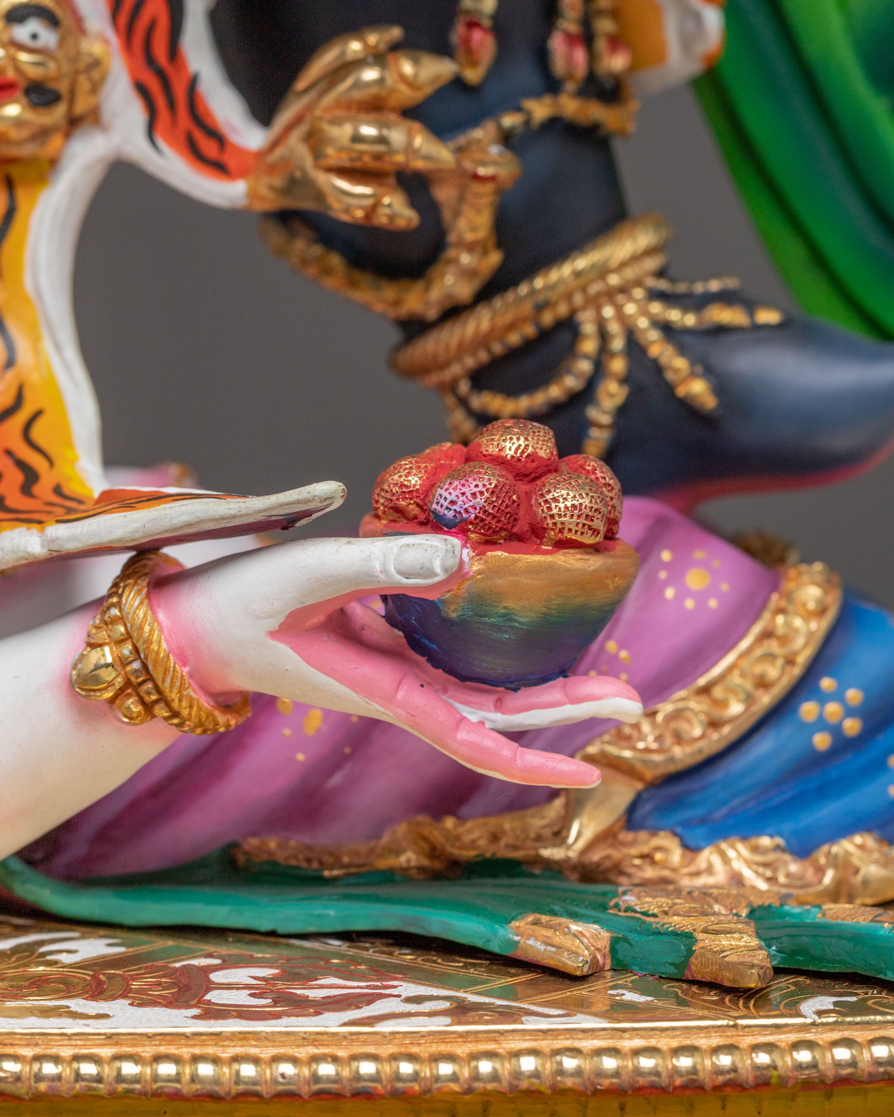 Handcrafted Six-Armed Mahakala Copper Statue – Majestic Protector