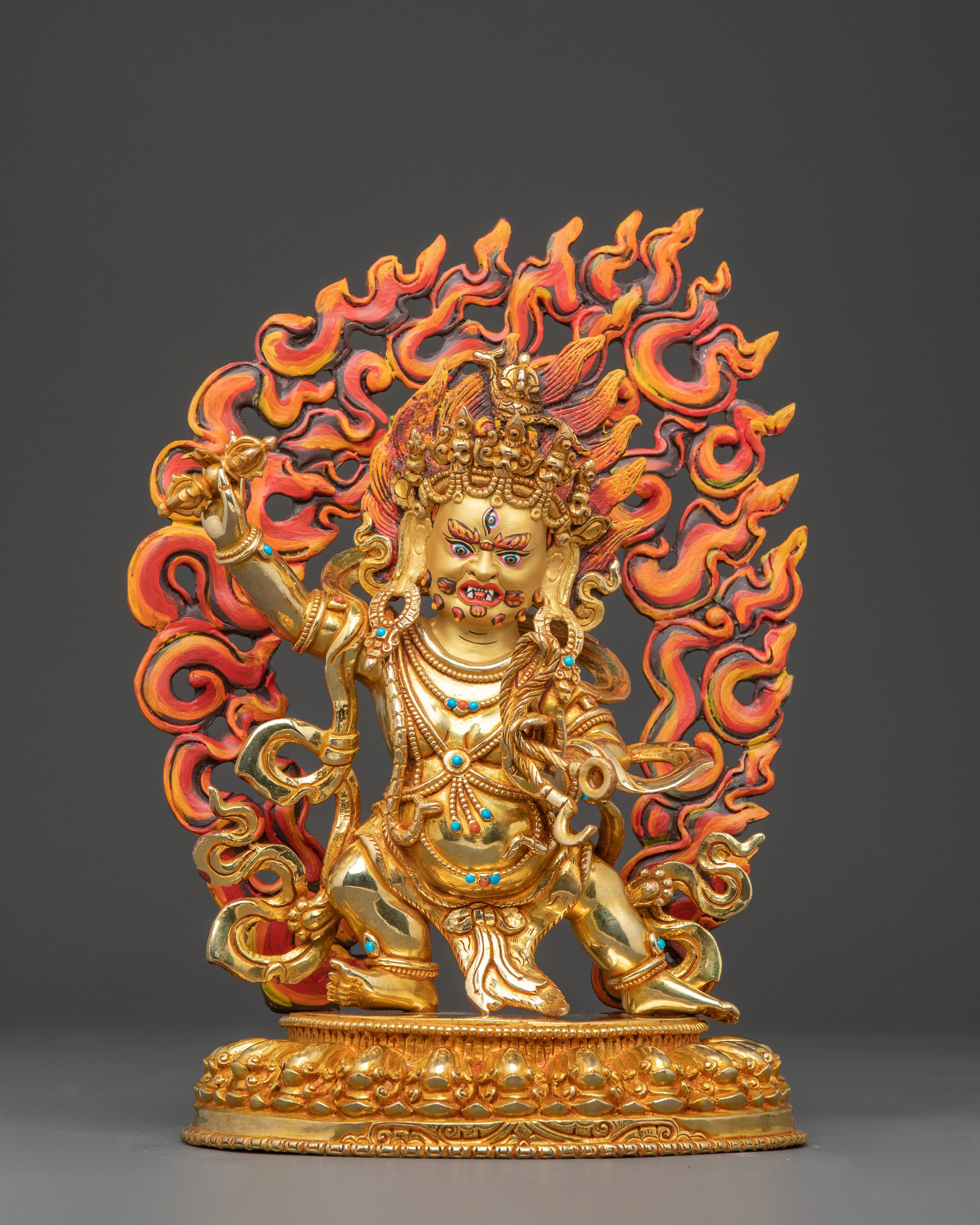 Vajrapani Guardian Bodhisattva Statue – Handcrafted Gold Gilded Copper Statue