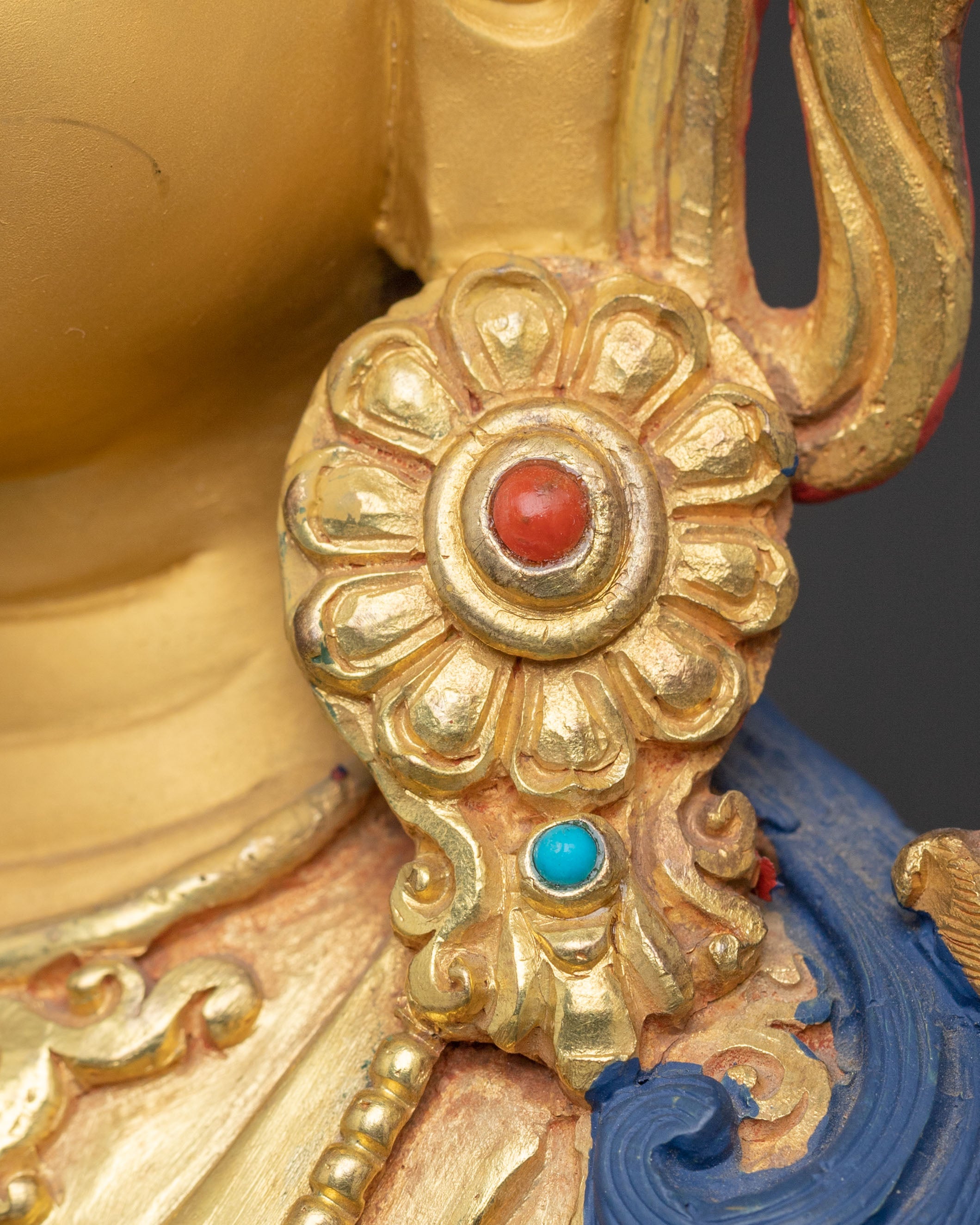 Green Tara Compassionate Statue – 24K Gilded Copper Art