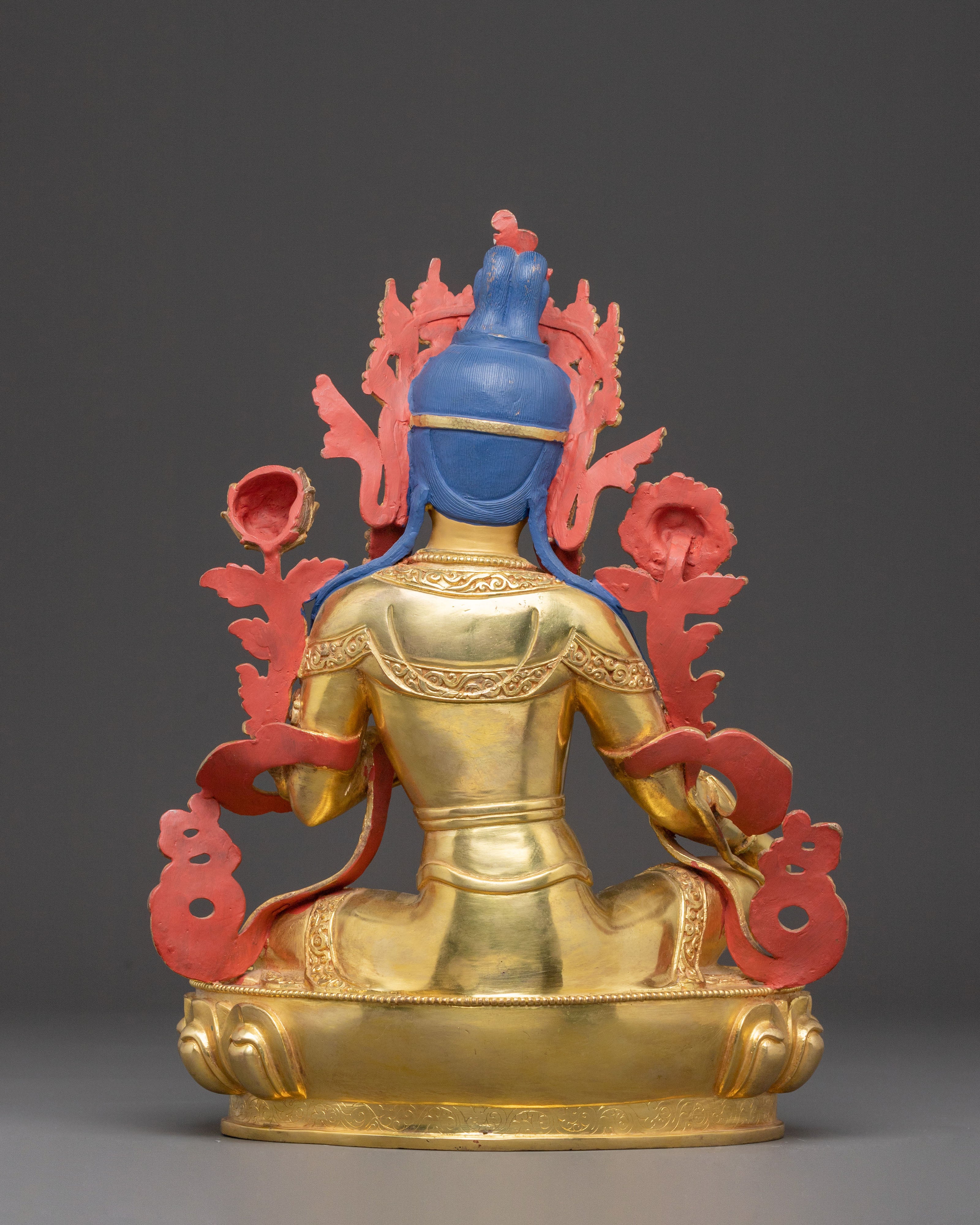 Green Tara Compassionate Statue – 24K Gilded Copper Art