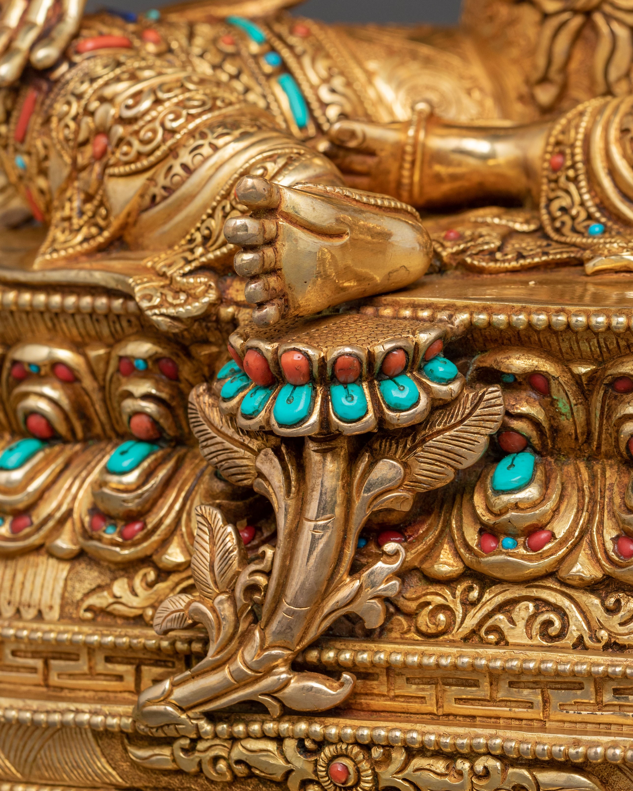 Green Tara Serenity Statue | 24K Gold Gilded