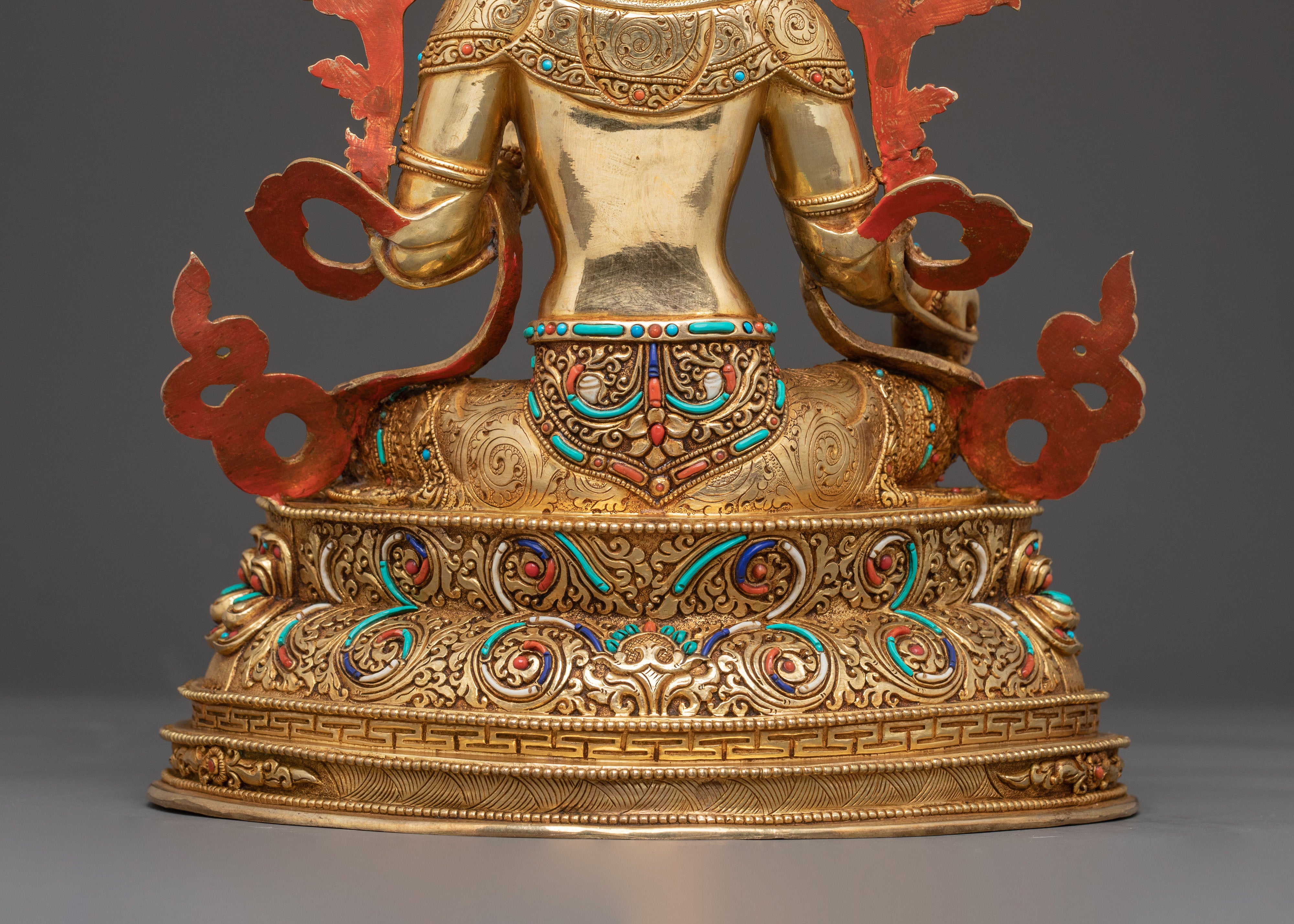 Green Tara Serenity Statue | 24K Gold Gilded