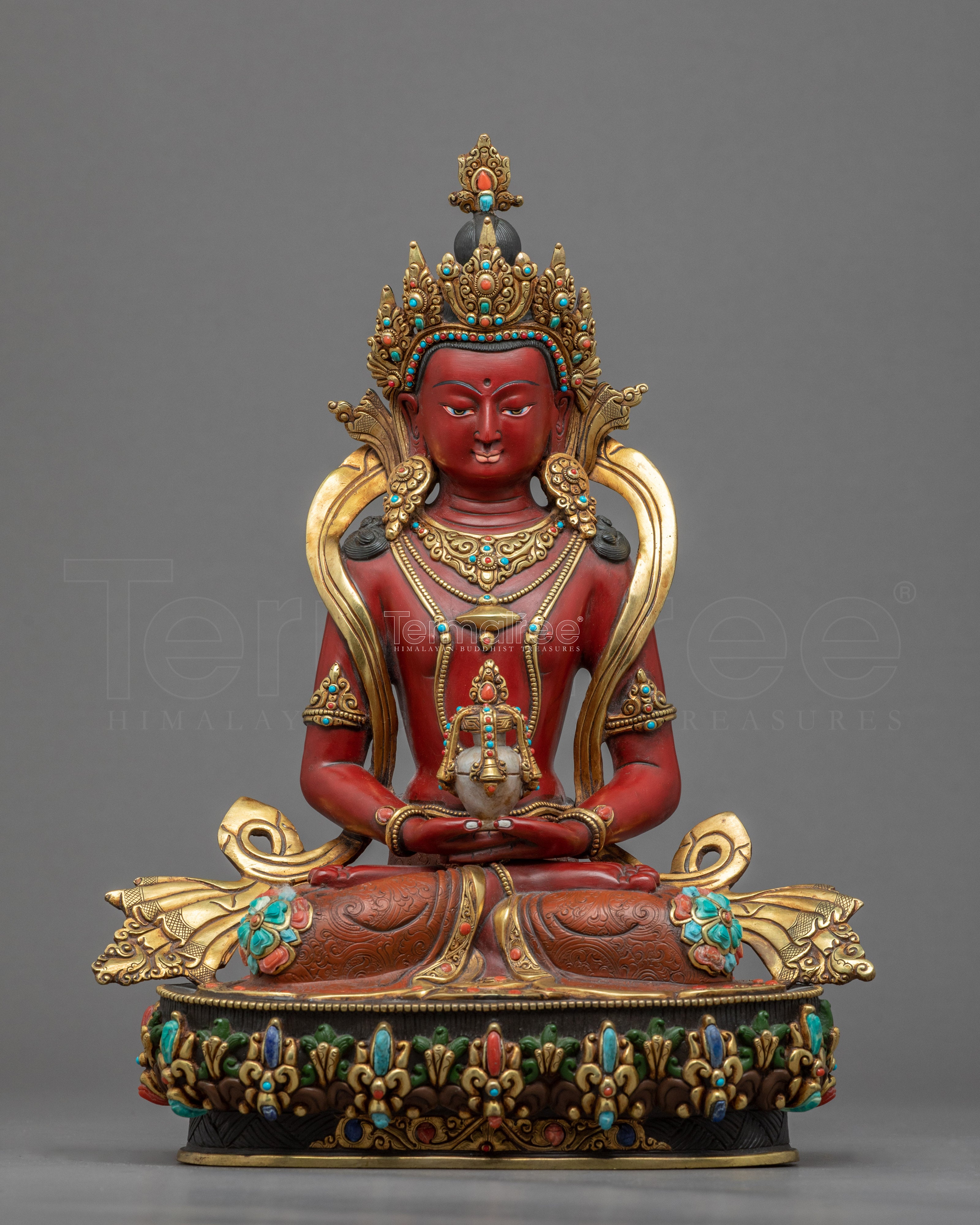 Amitayus Sadhana Sculpture | Buddhist Deity Of Long Life Sculpture