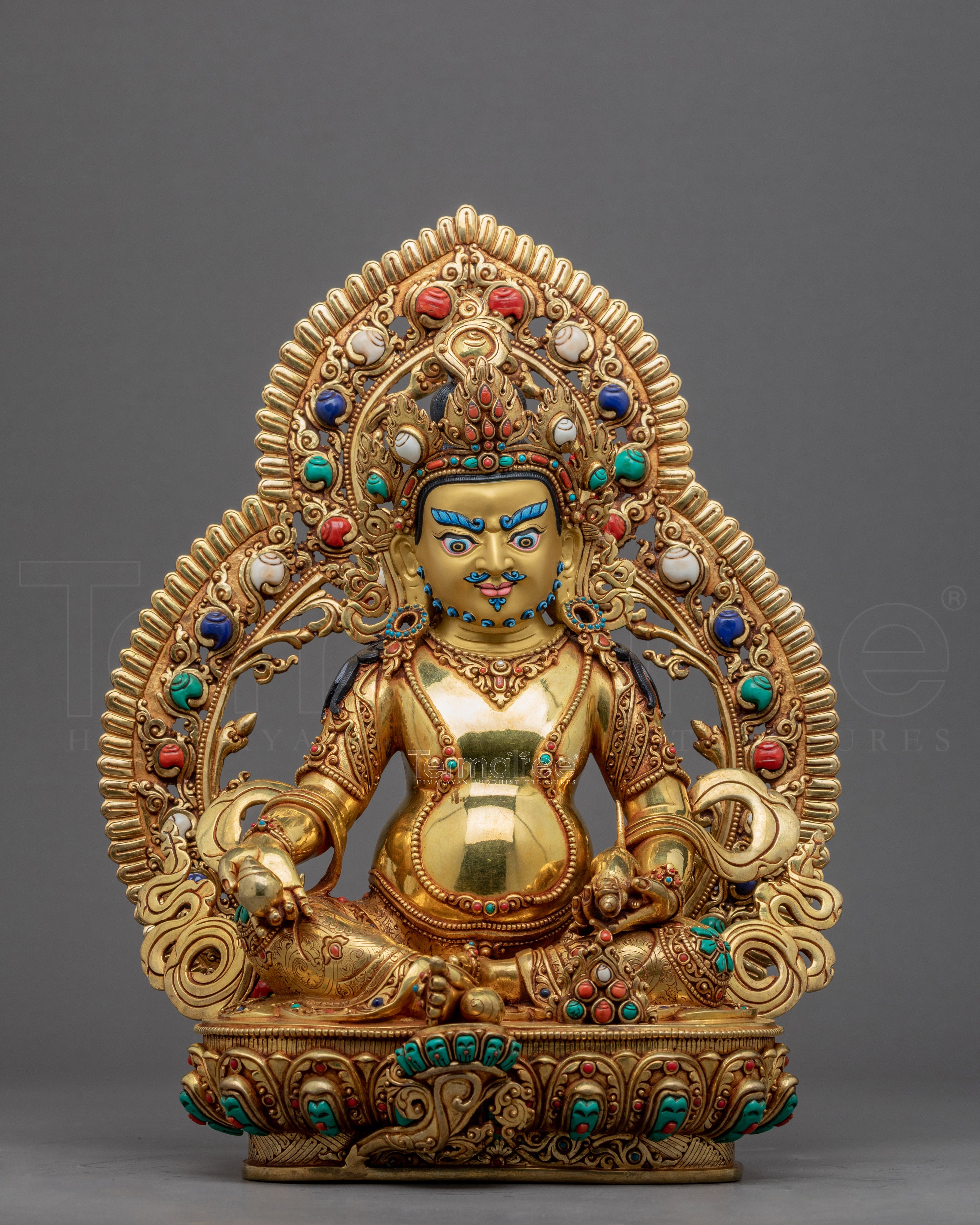 Tibetan Dzambhala Practice Statue | Buddhist's Wealth Deity Sculpture - Termatree