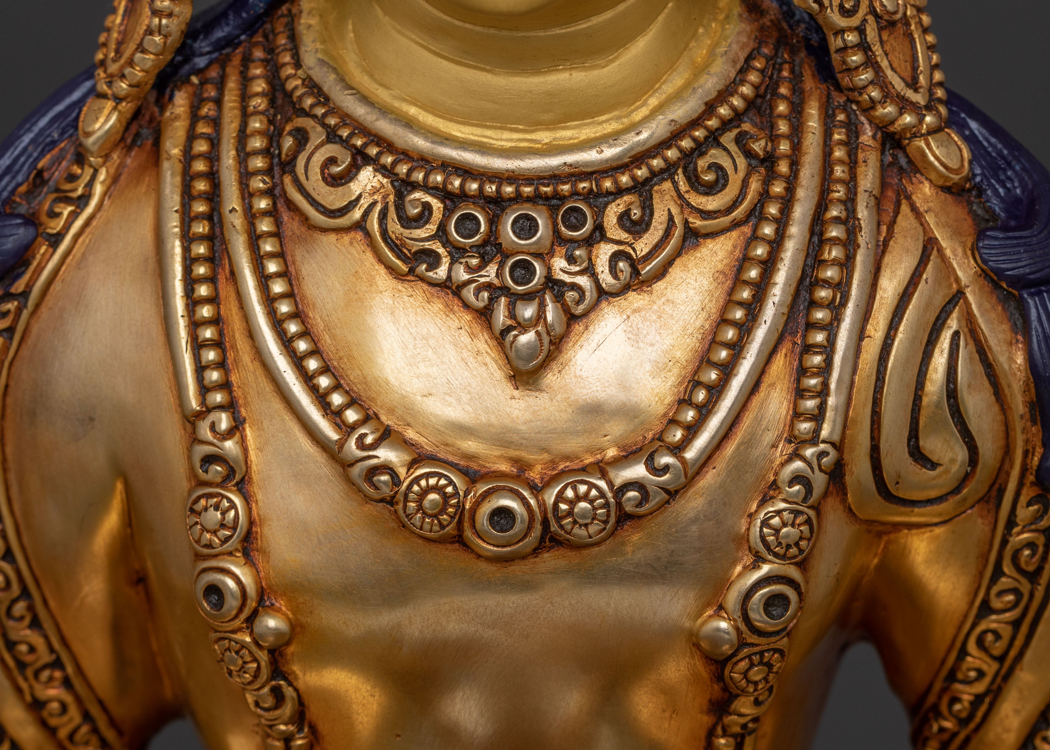 Statue of Long Life Blessing Amitayus | 24K Gold Gilded Statue