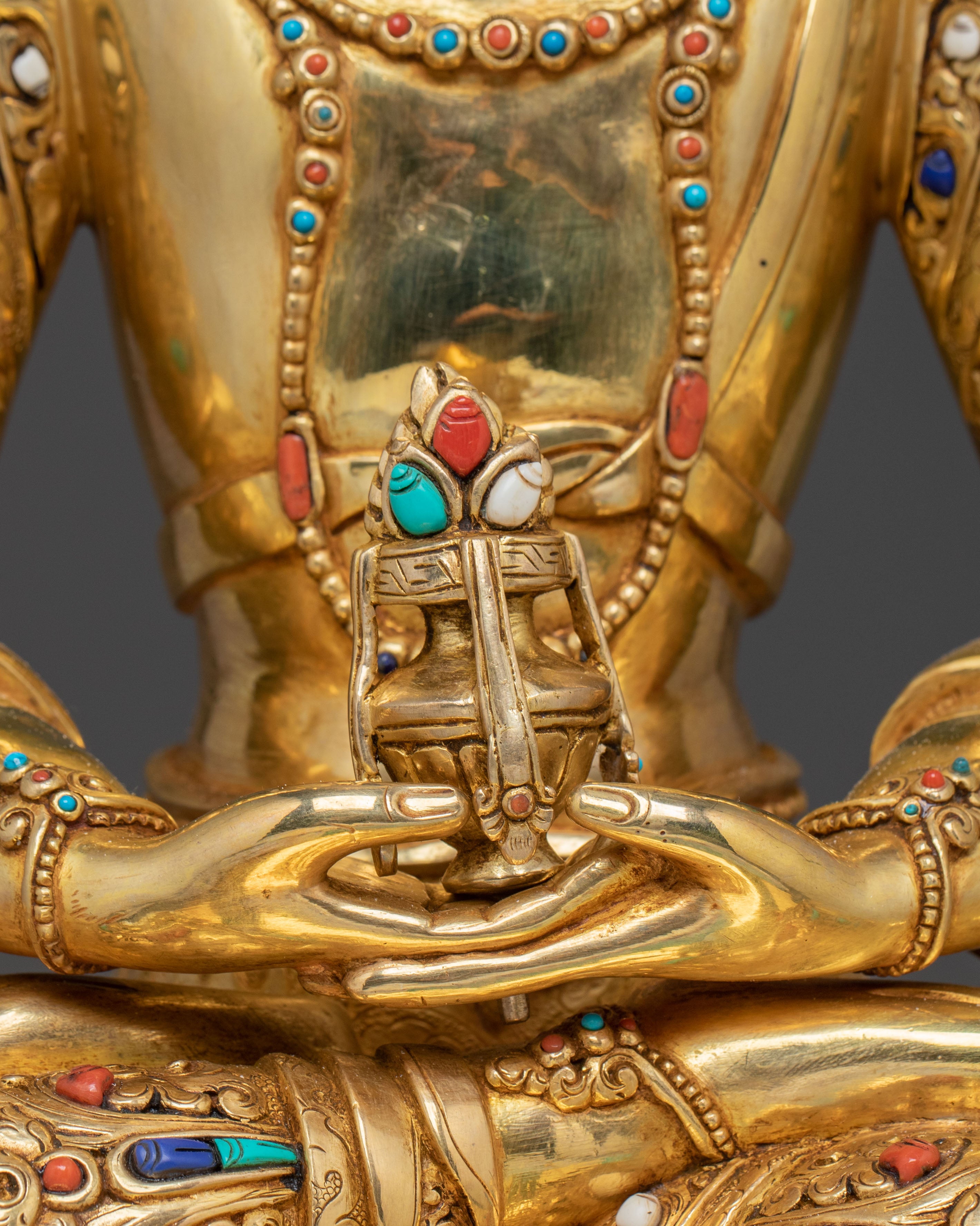 Copper Six Bodhisattva Statue Set – Hand-Gilded Art