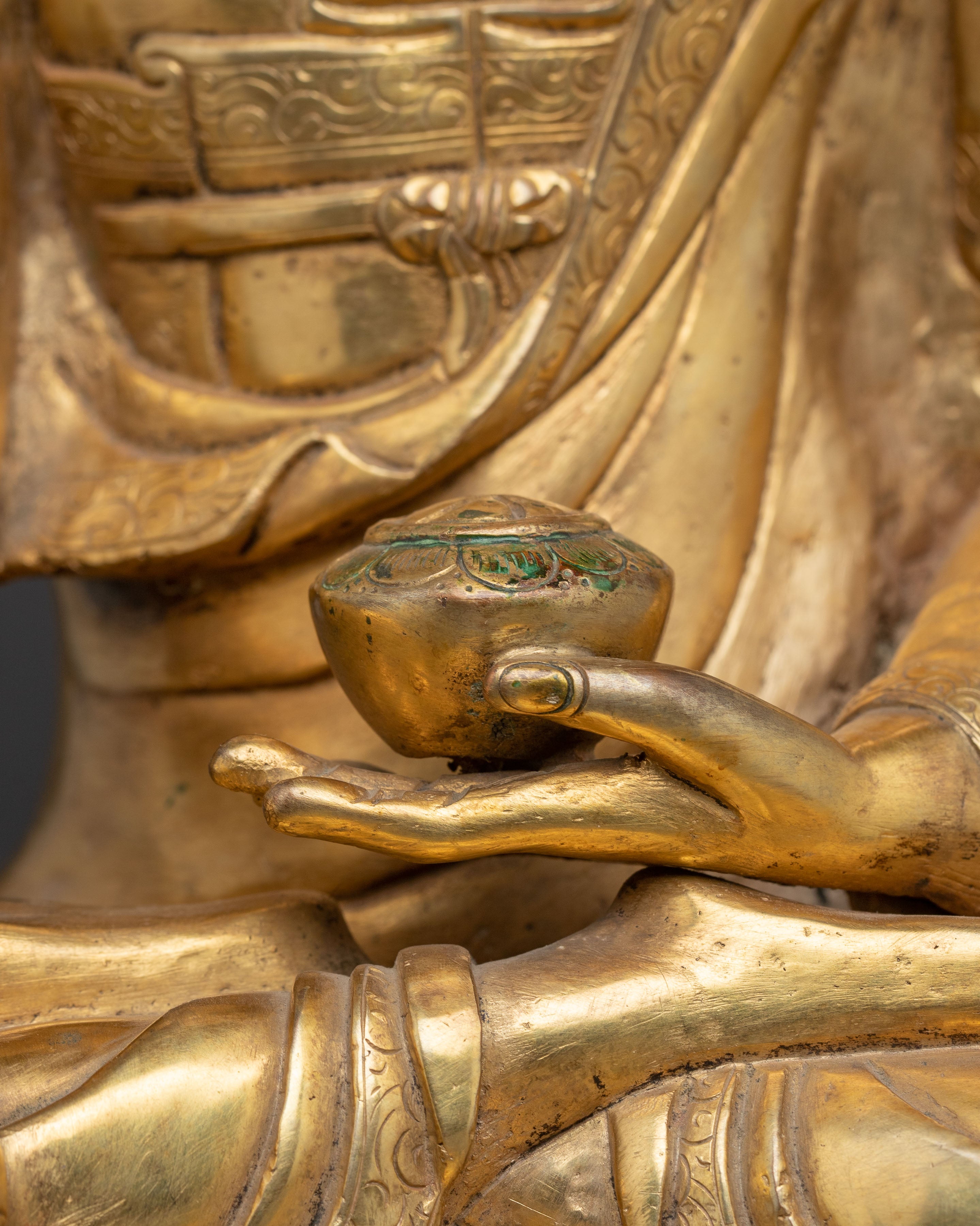 Himalayan Handmade Statue of Historical Buddha Shakyamuni Buddha