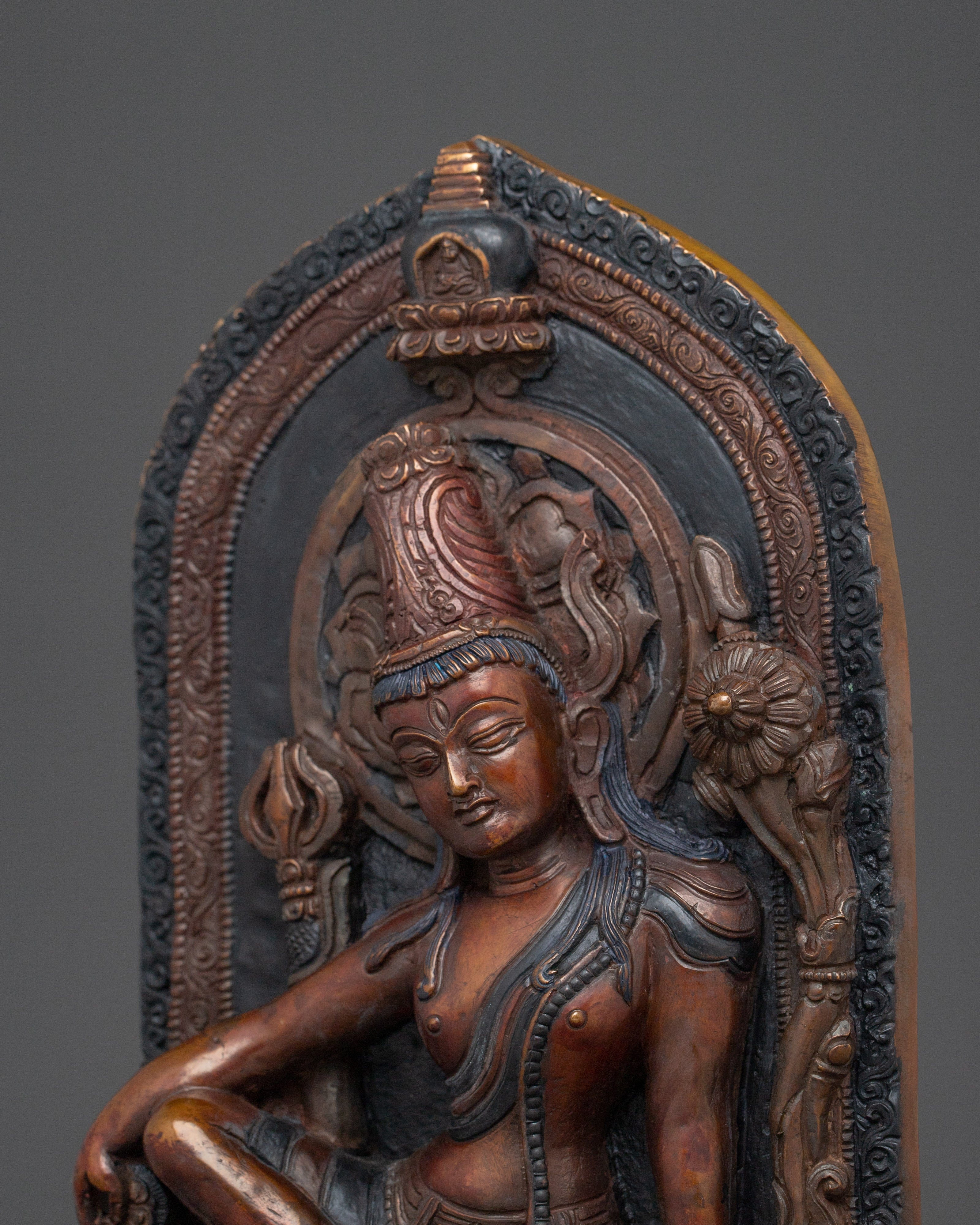 Oxidized Lokeshwor Statue | Bodhisattva of Compassion