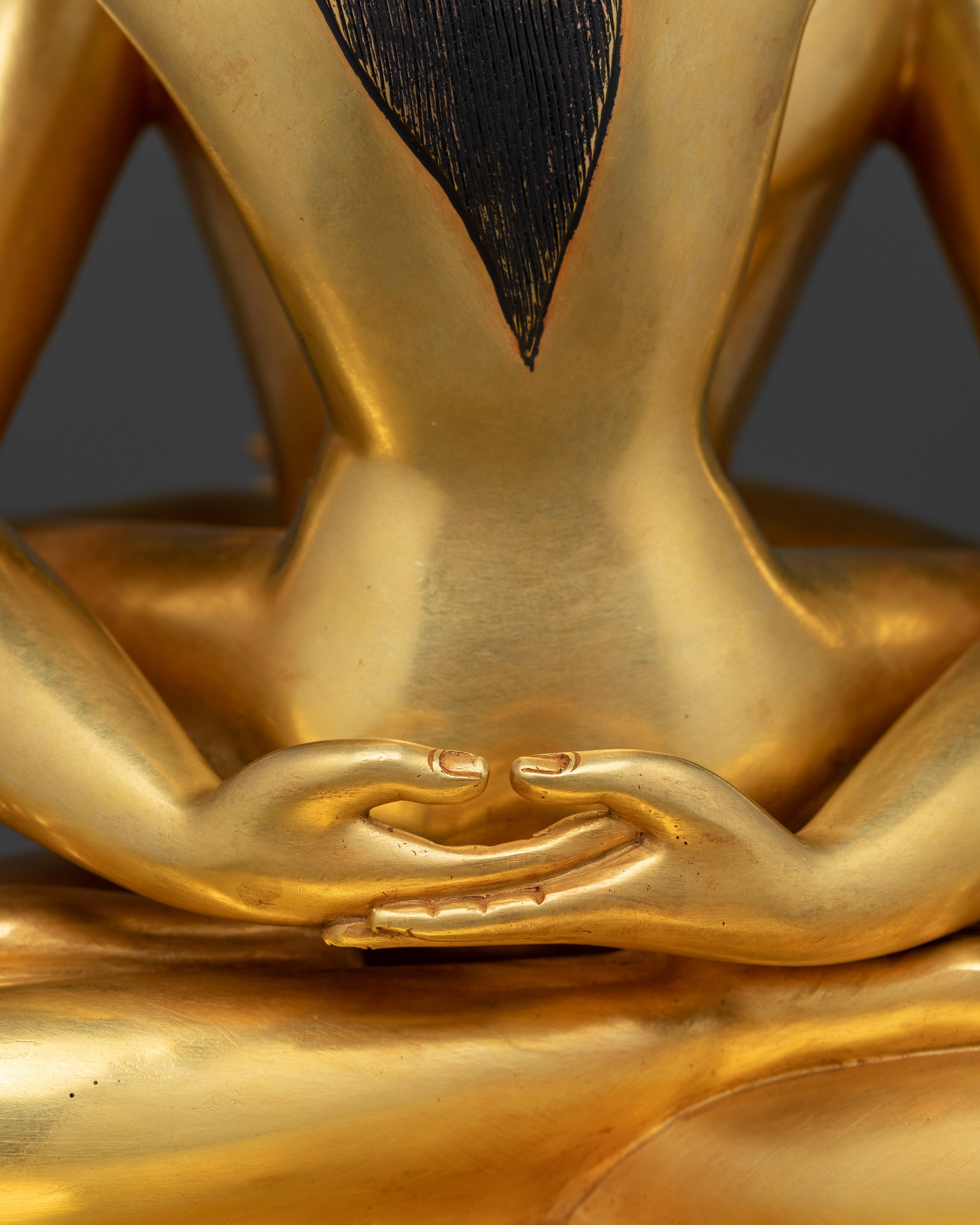 Samantabhadra with Consort Buddha Statue | 24K Gold Gilded Copper Sculpture