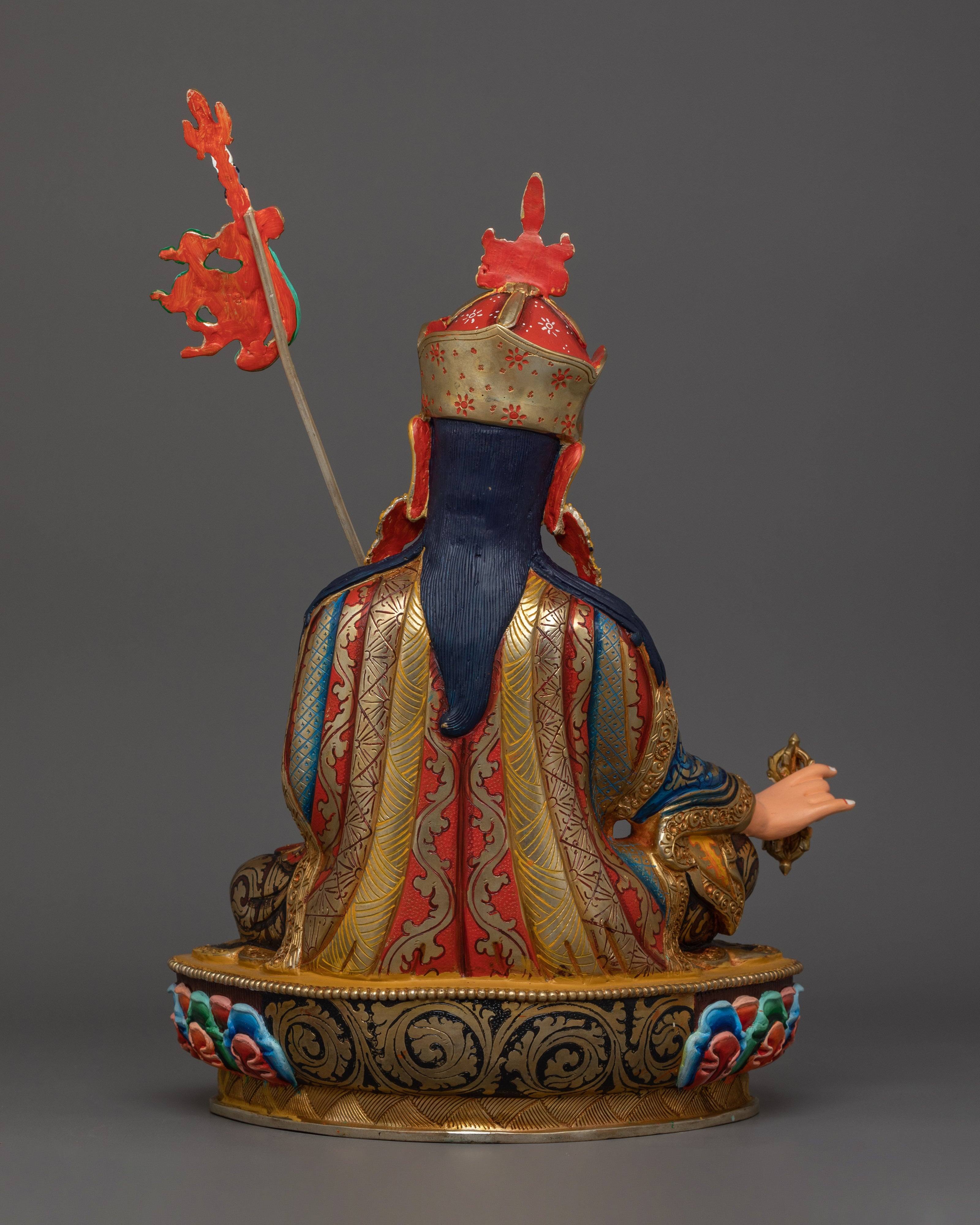 Handcrafted Statue of Guru Rinpoche | 24K Gold Gilded Sculpture