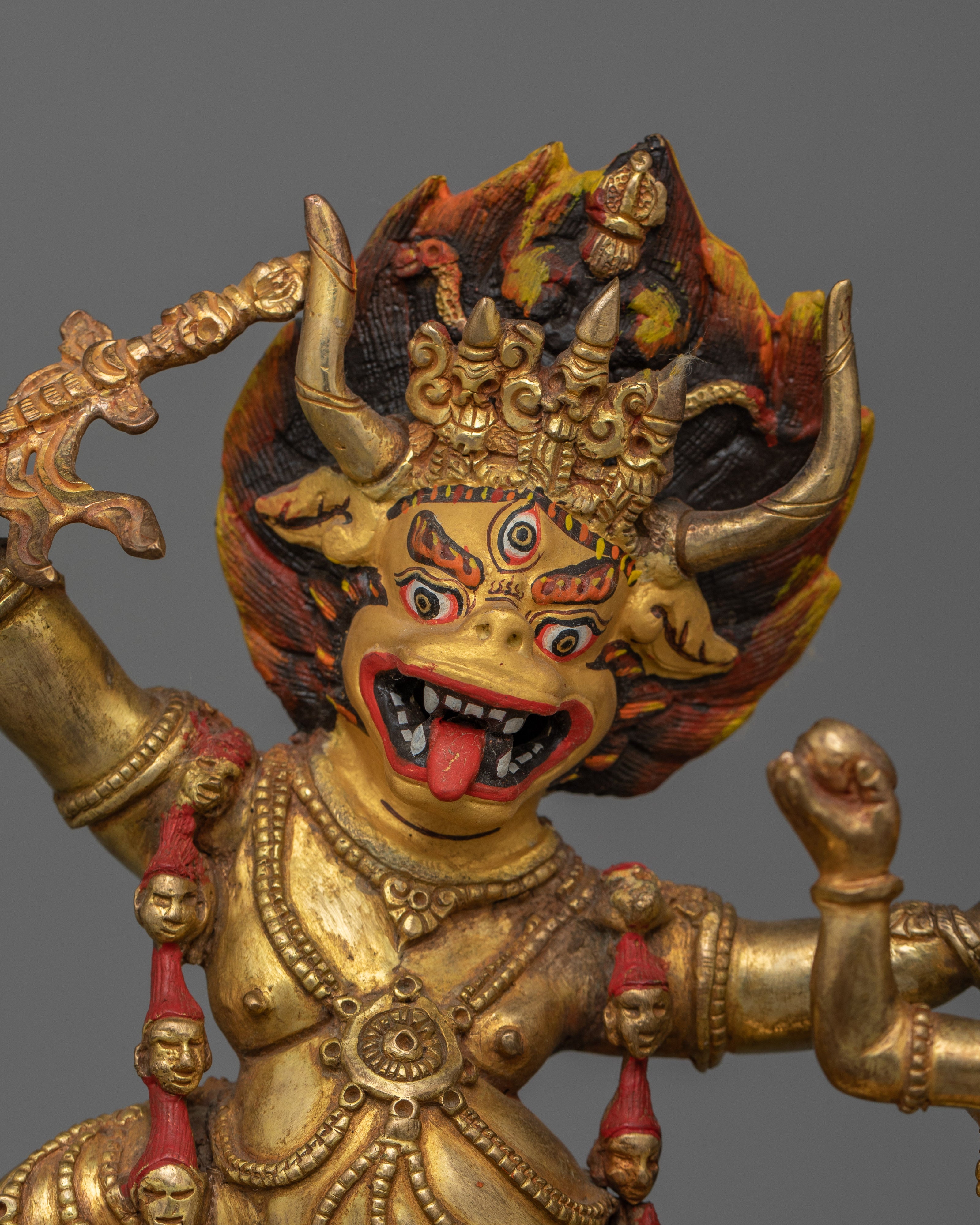 Wrathful Yama Dharmaraja Figurine | Spiritual Transformation and Protection
