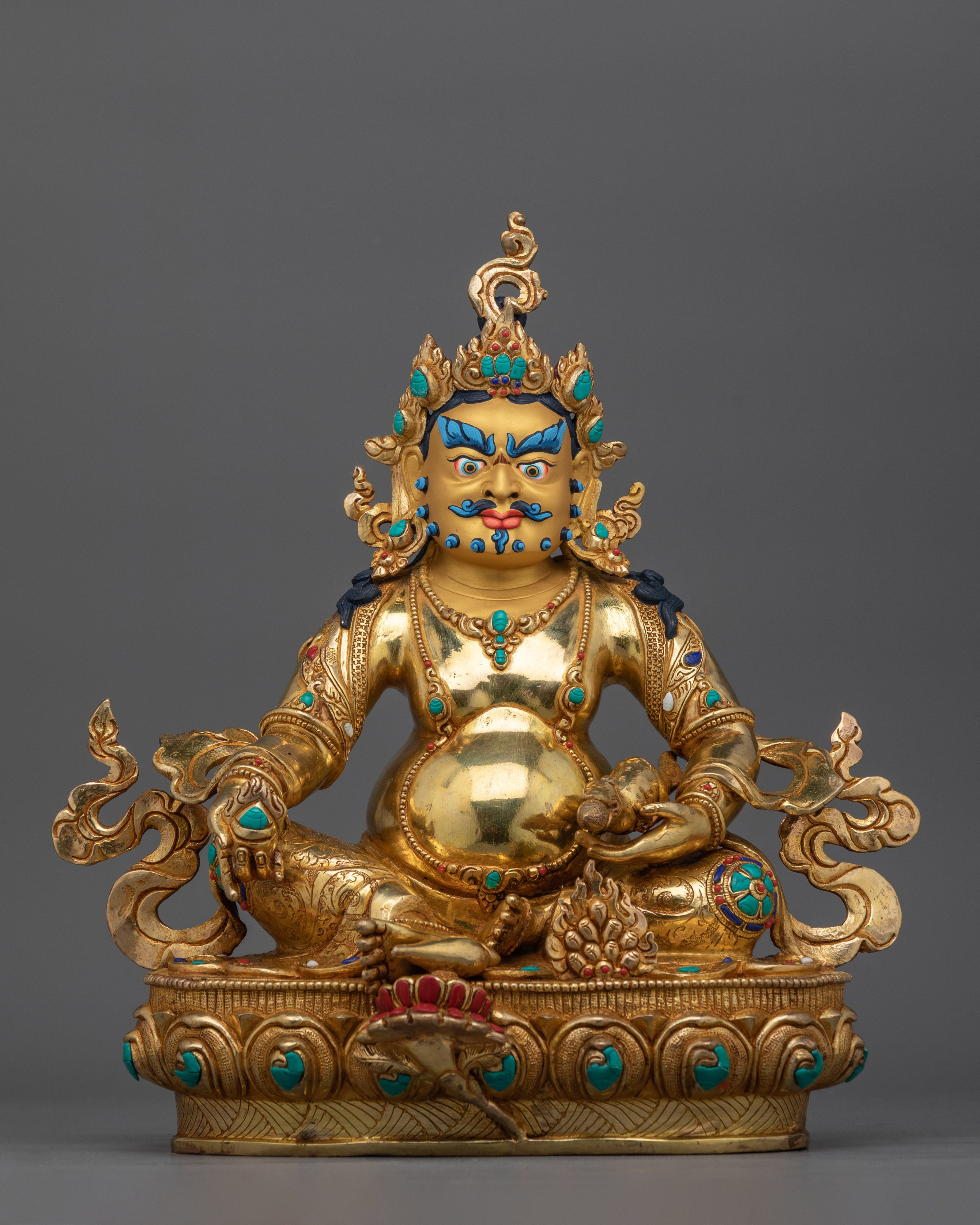 dzambhala-gold gilded sculpture