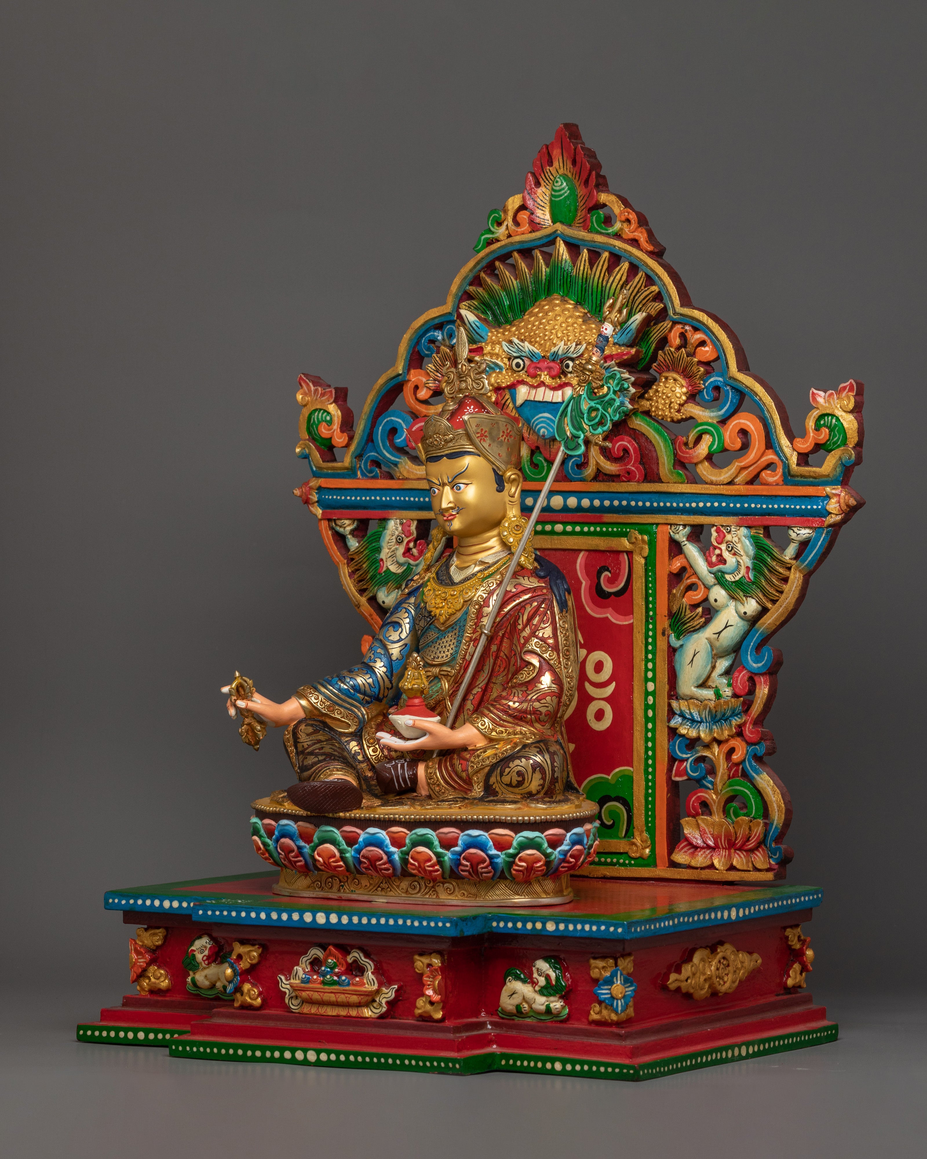 Guru Rinpoche on Beautiful Throne | Traditional Himalayan Art