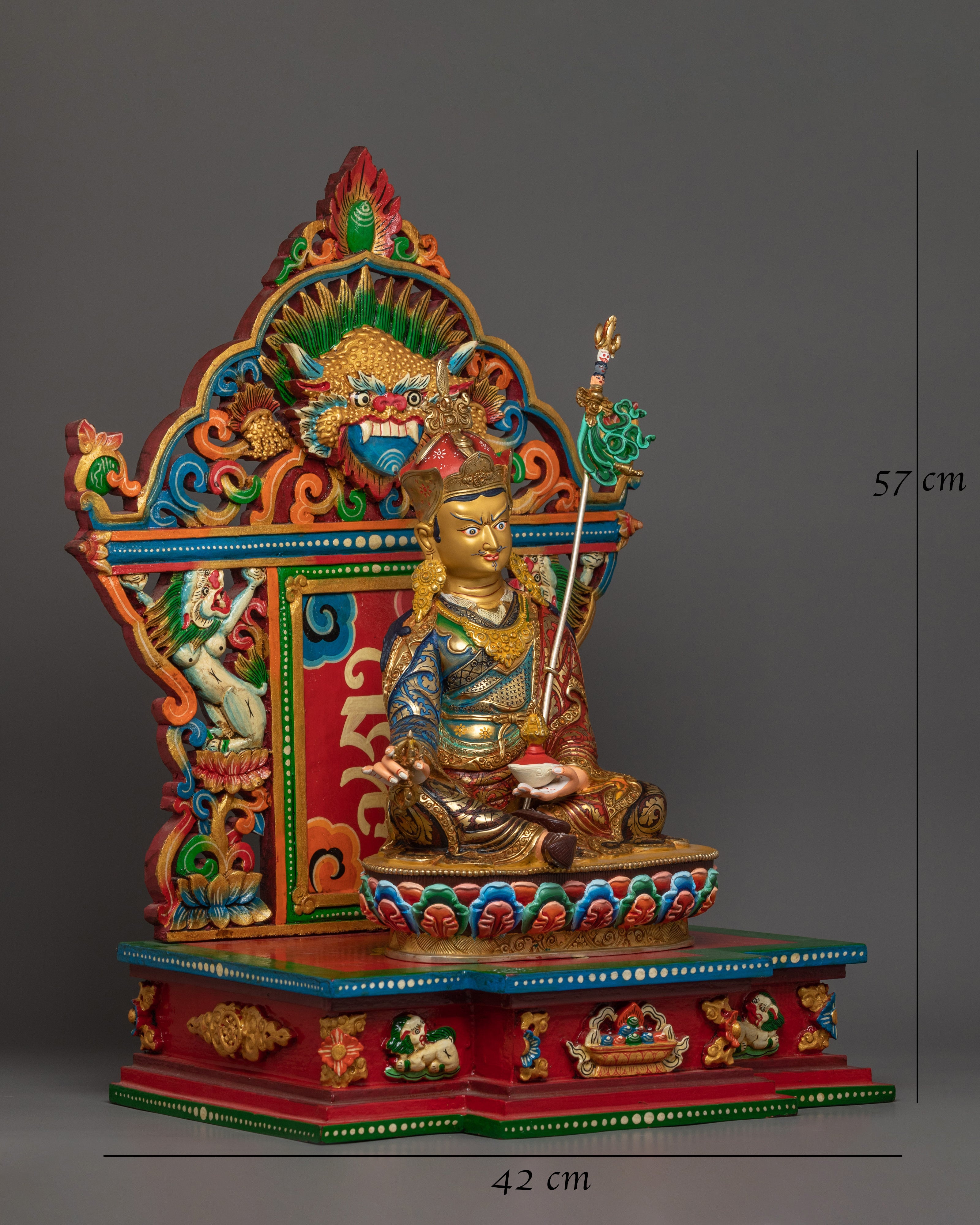 Guru Rinpoche on Beautiful Throne | Traditional Himalayan Art