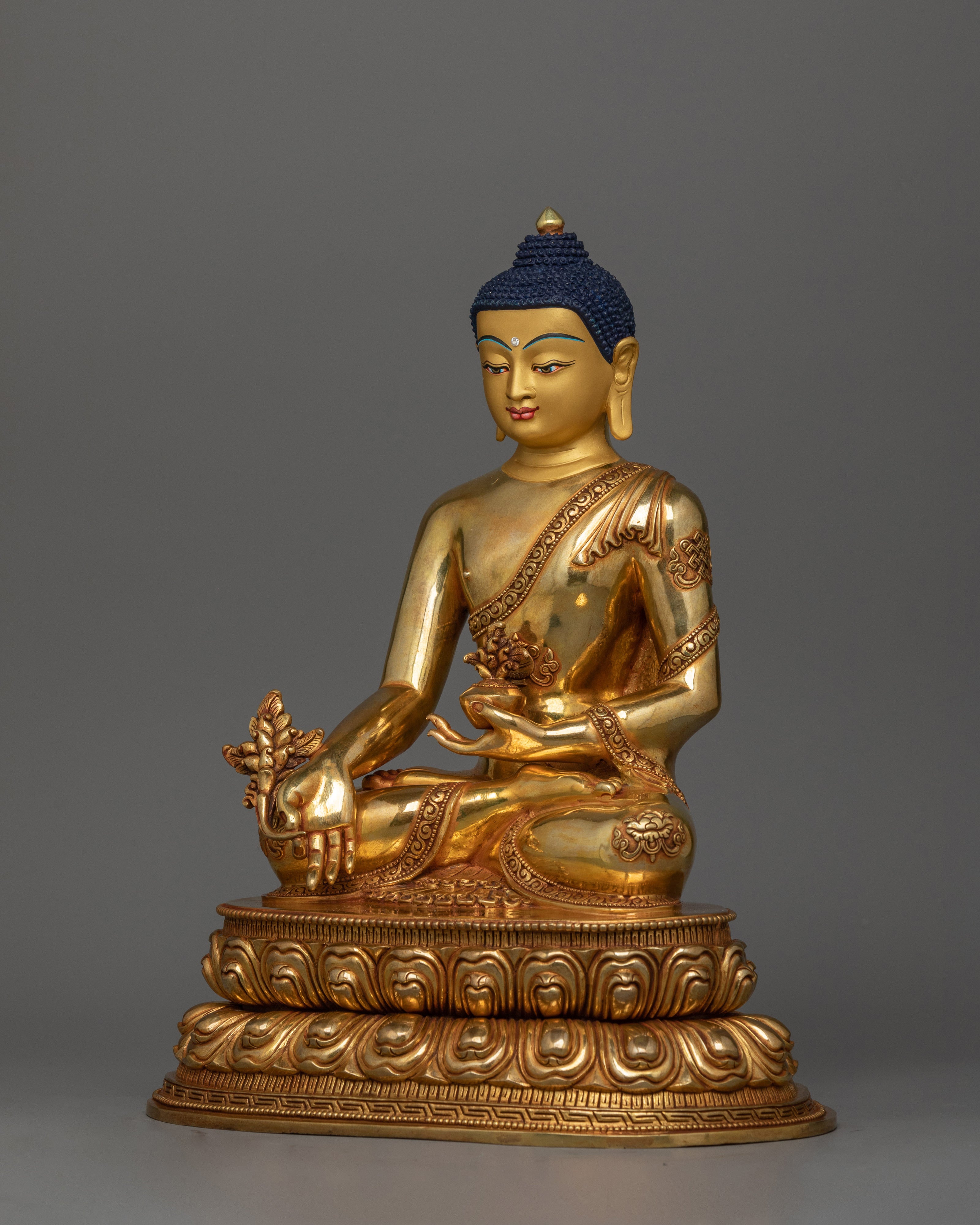 Bhaisajyaguru Tibetan Spiritual Healing Deity Figurine | Purifying Negative Karma and Longevity