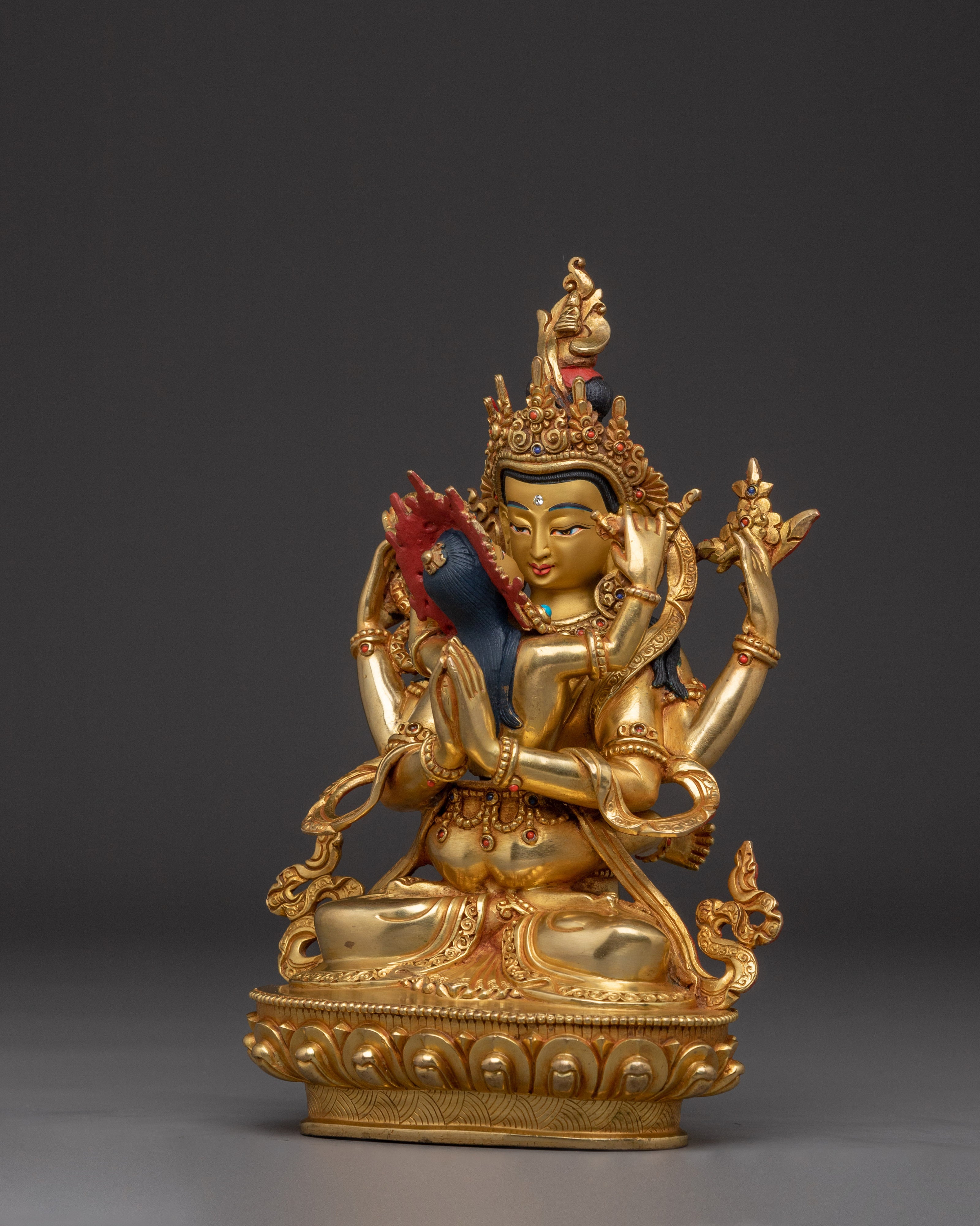 Chenresig With Consort Statue | Bodhisattva of Compassion