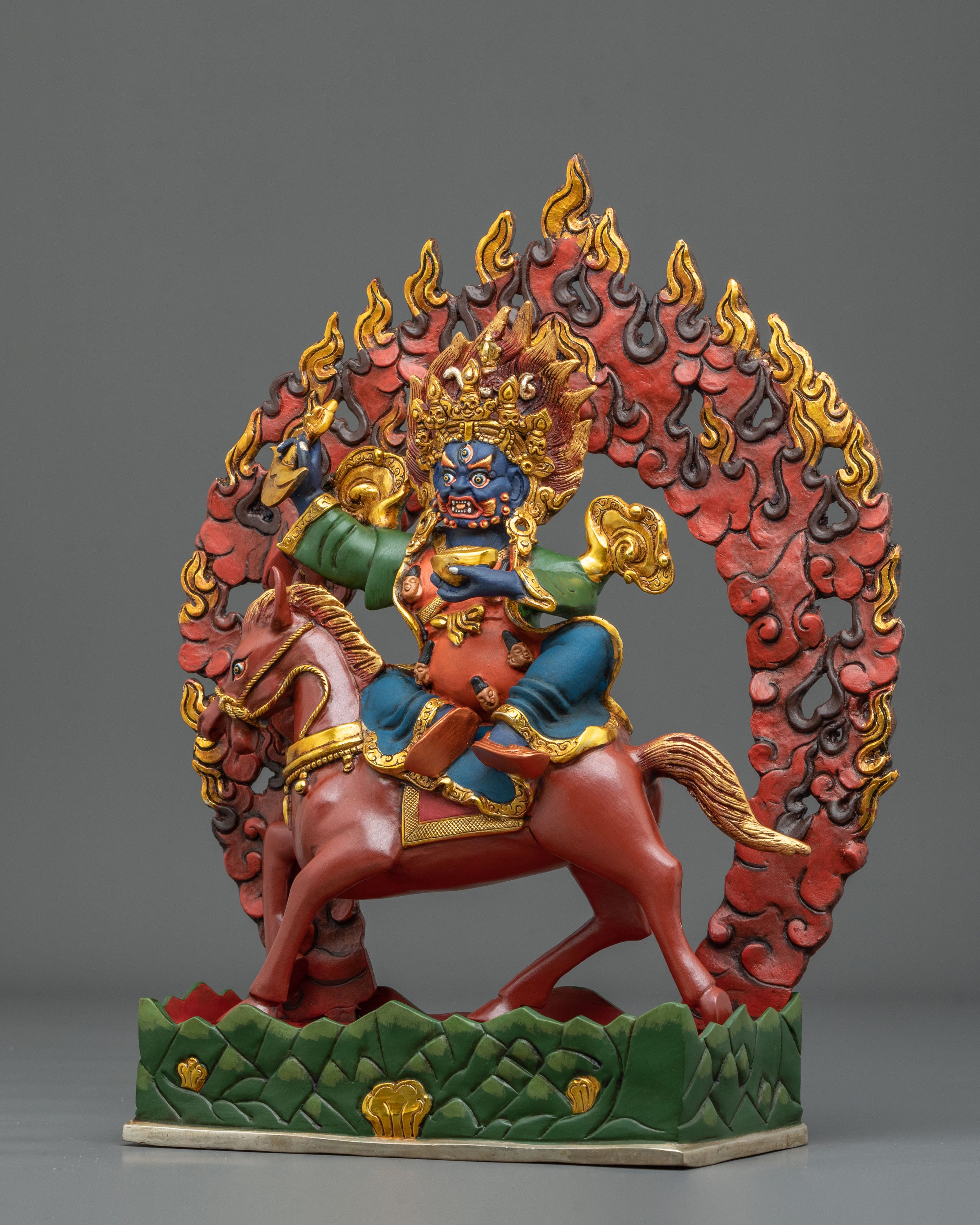 Shanglon on Horse Copper Statue: Handmade in Nepal