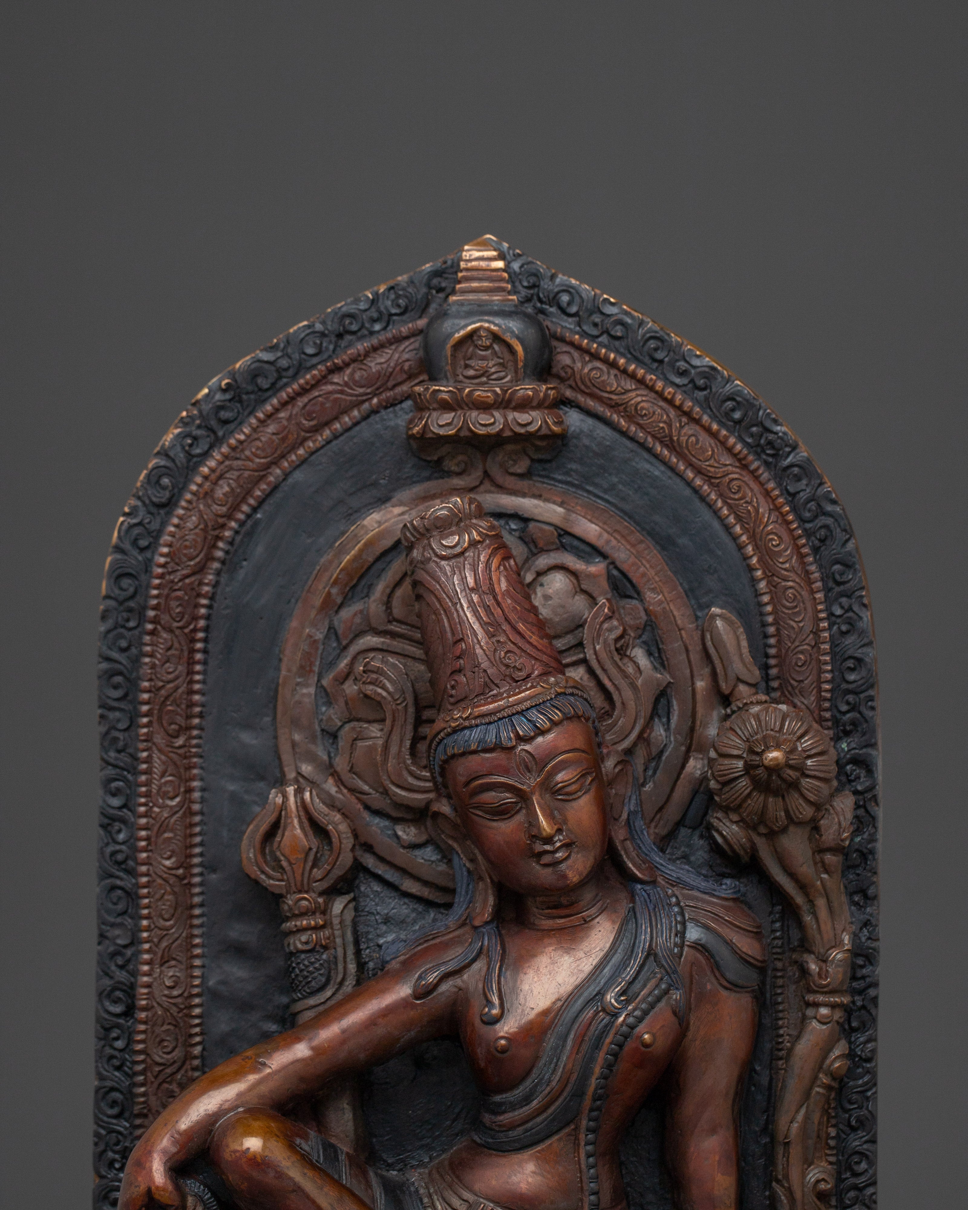 Oxidized Lokeshwor Statue | Bodhisattva of Compassion