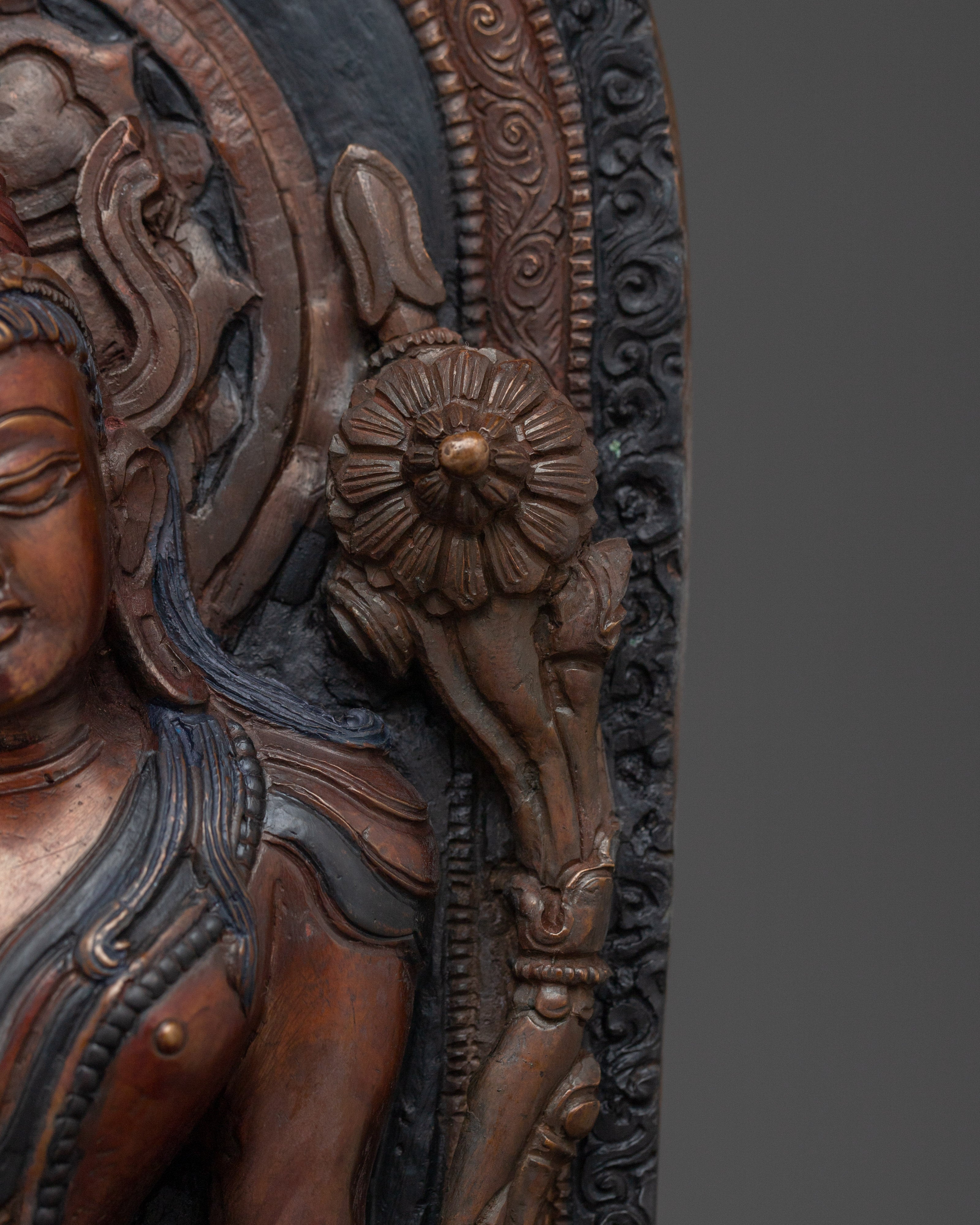 Oxidized Lokeshwor Statue | Bodhisattva of Compassion