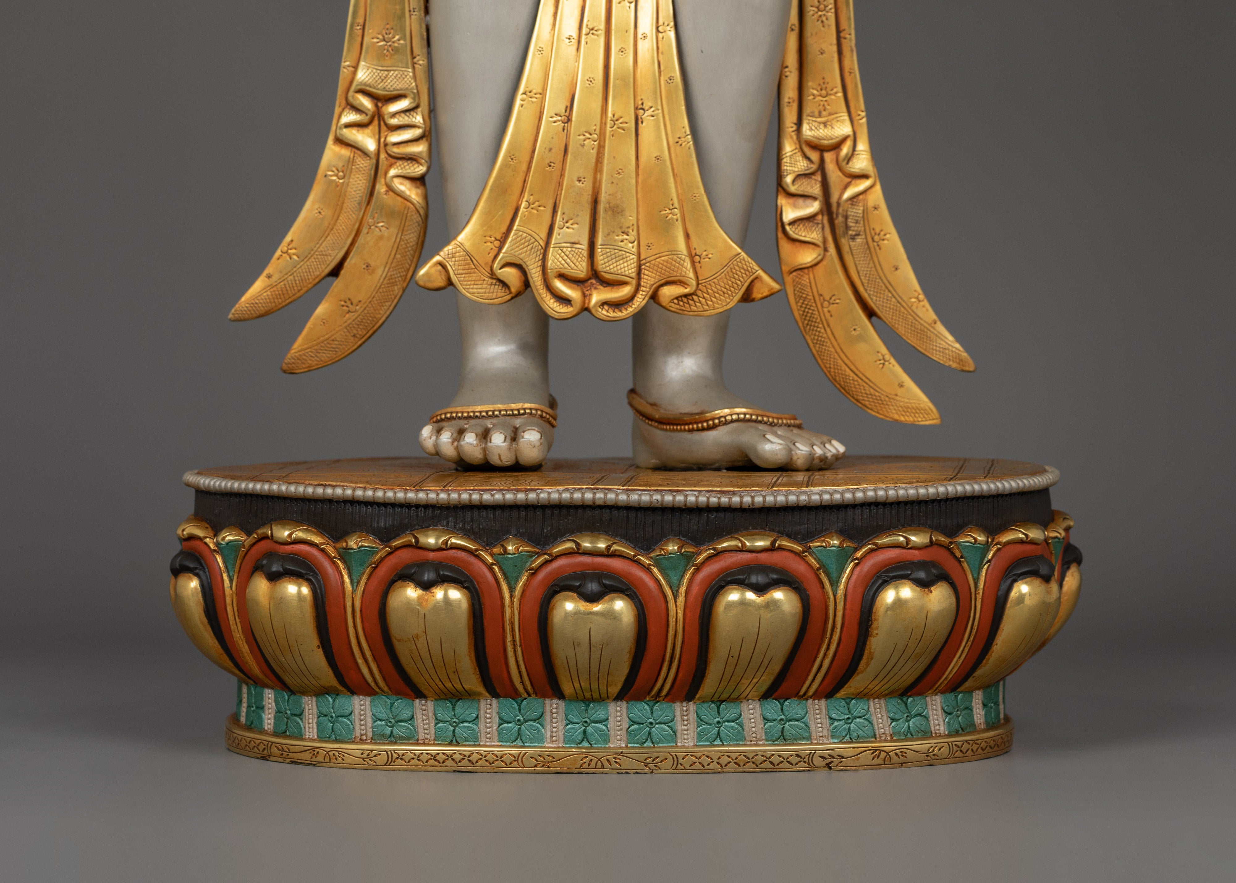 Standing Statue of Lokeshwor | Traditional Tibetan Art