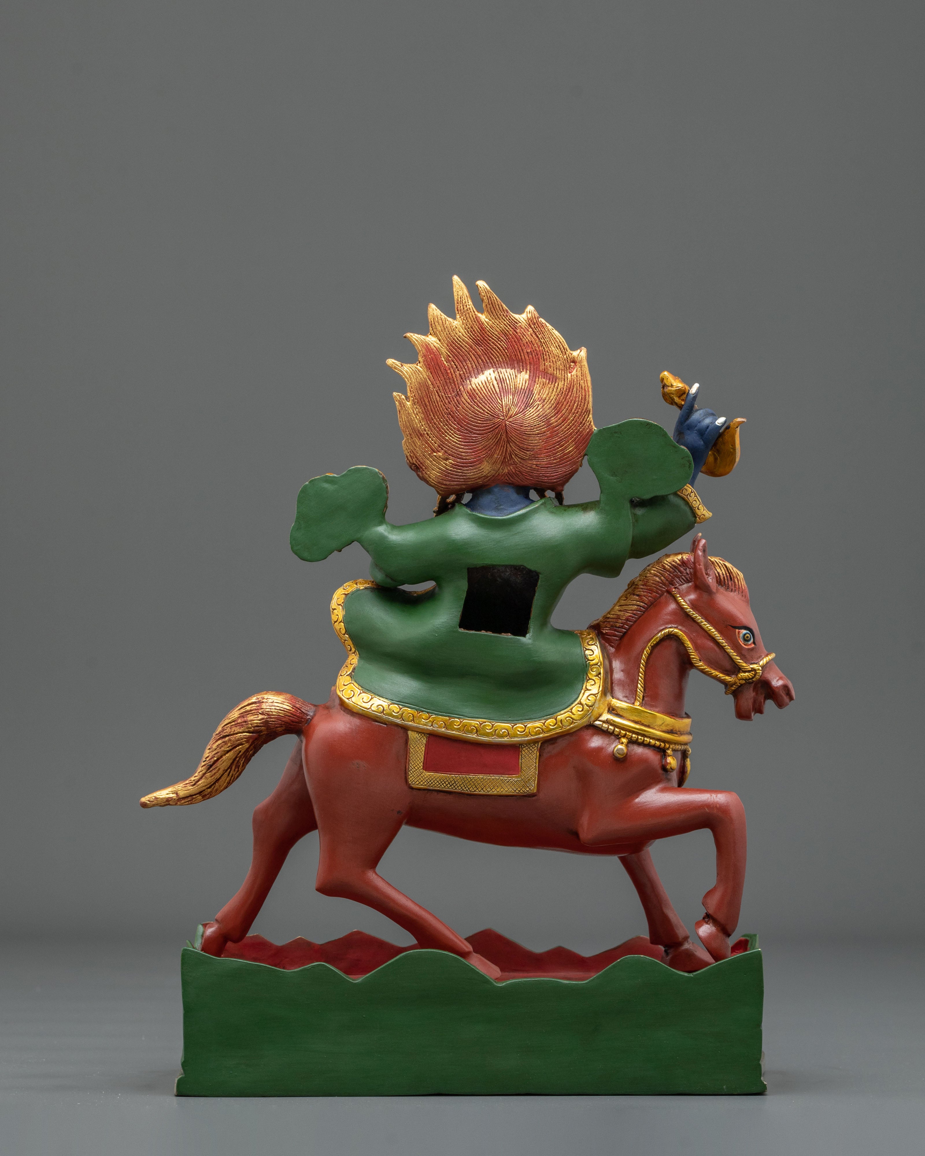 Shanglon on Horse Copper Statue: Handmade in Nepal