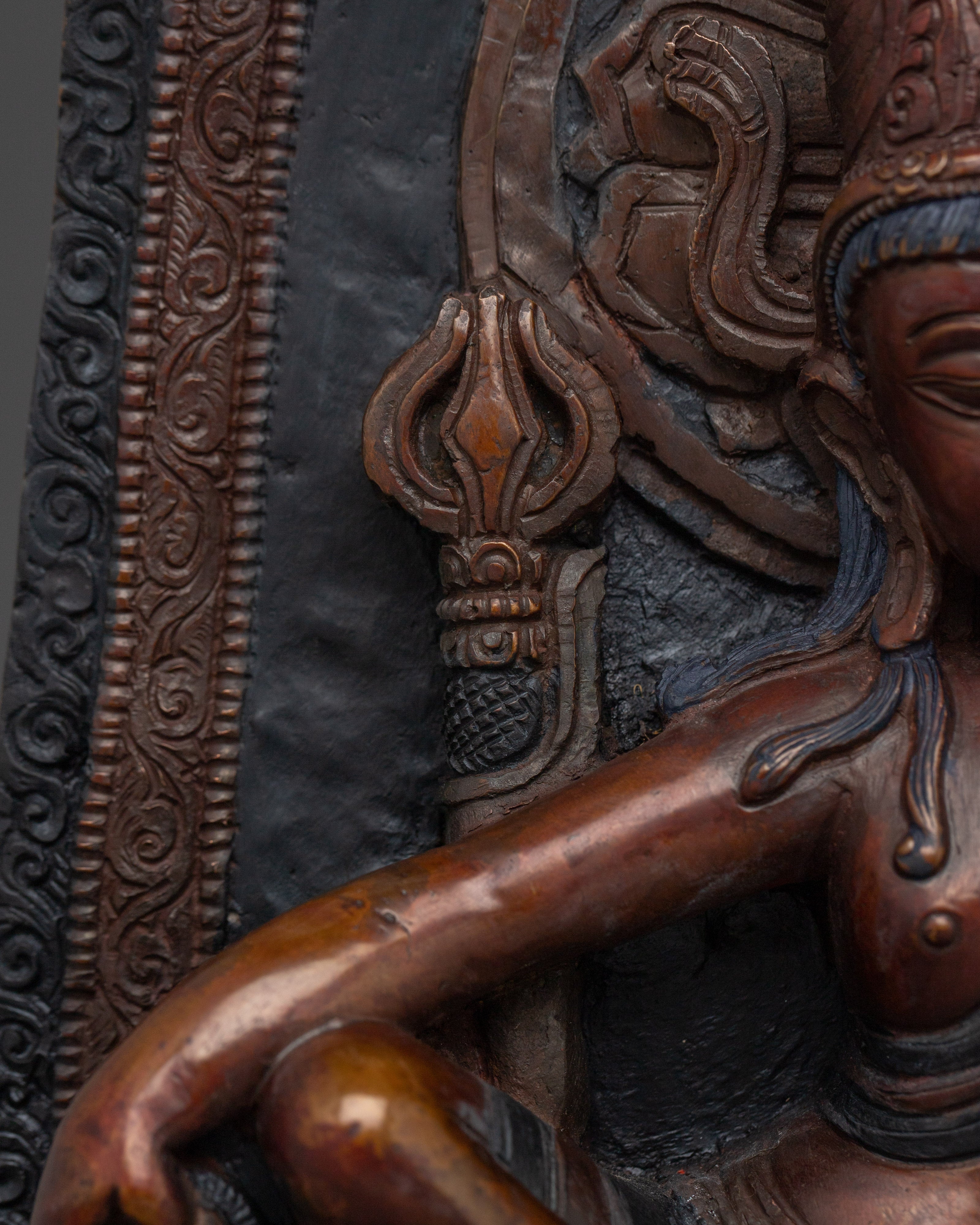 Oxidized Lokeshwor Statue | Bodhisattva of Compassion
