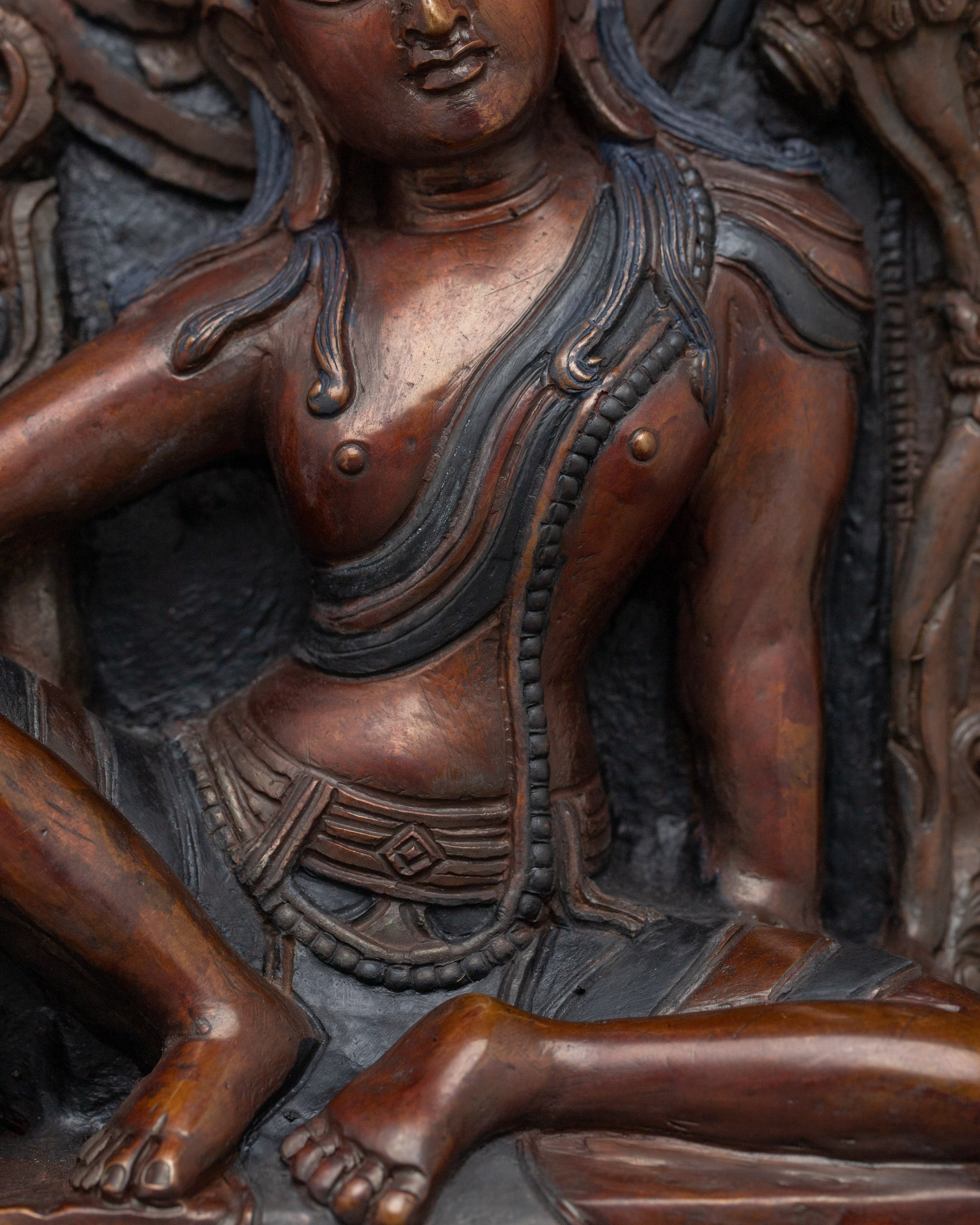 Oxidized Lokeshwor Statue | Bodhisattva of Compassion