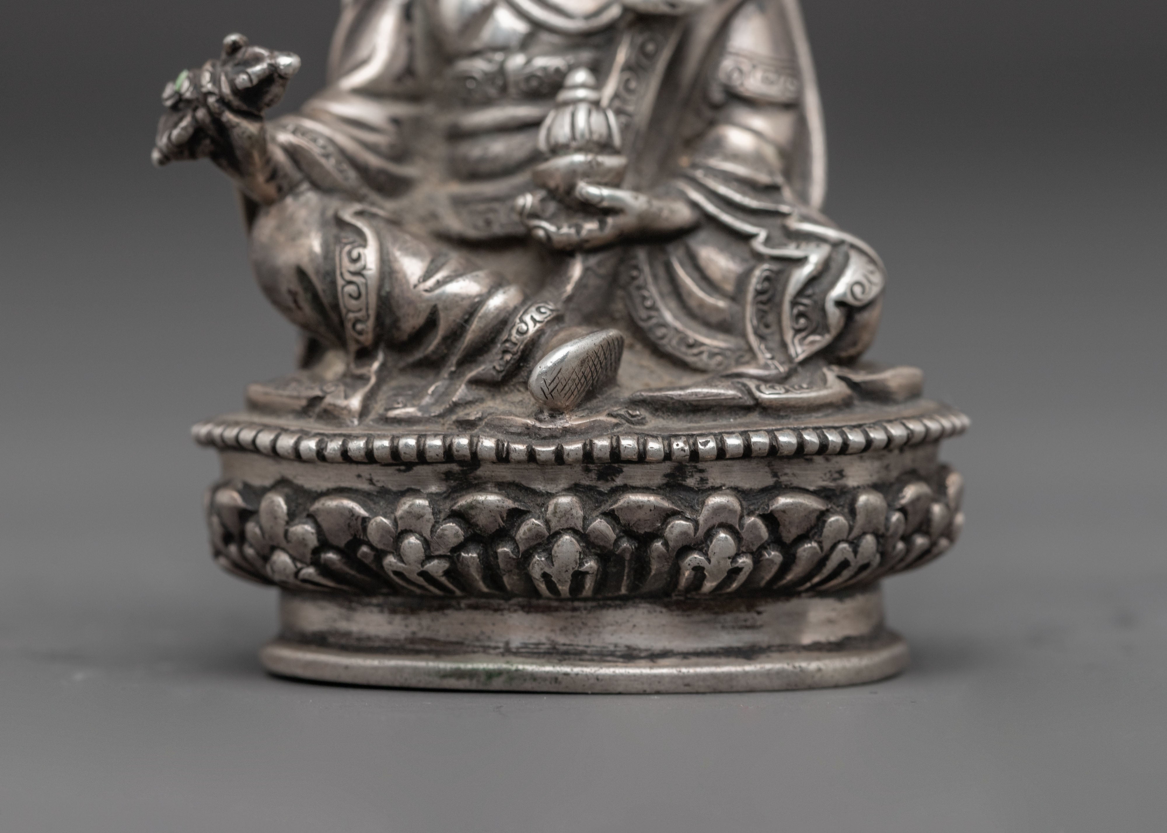Silver Statue of Padmasambhava | Tantric Master