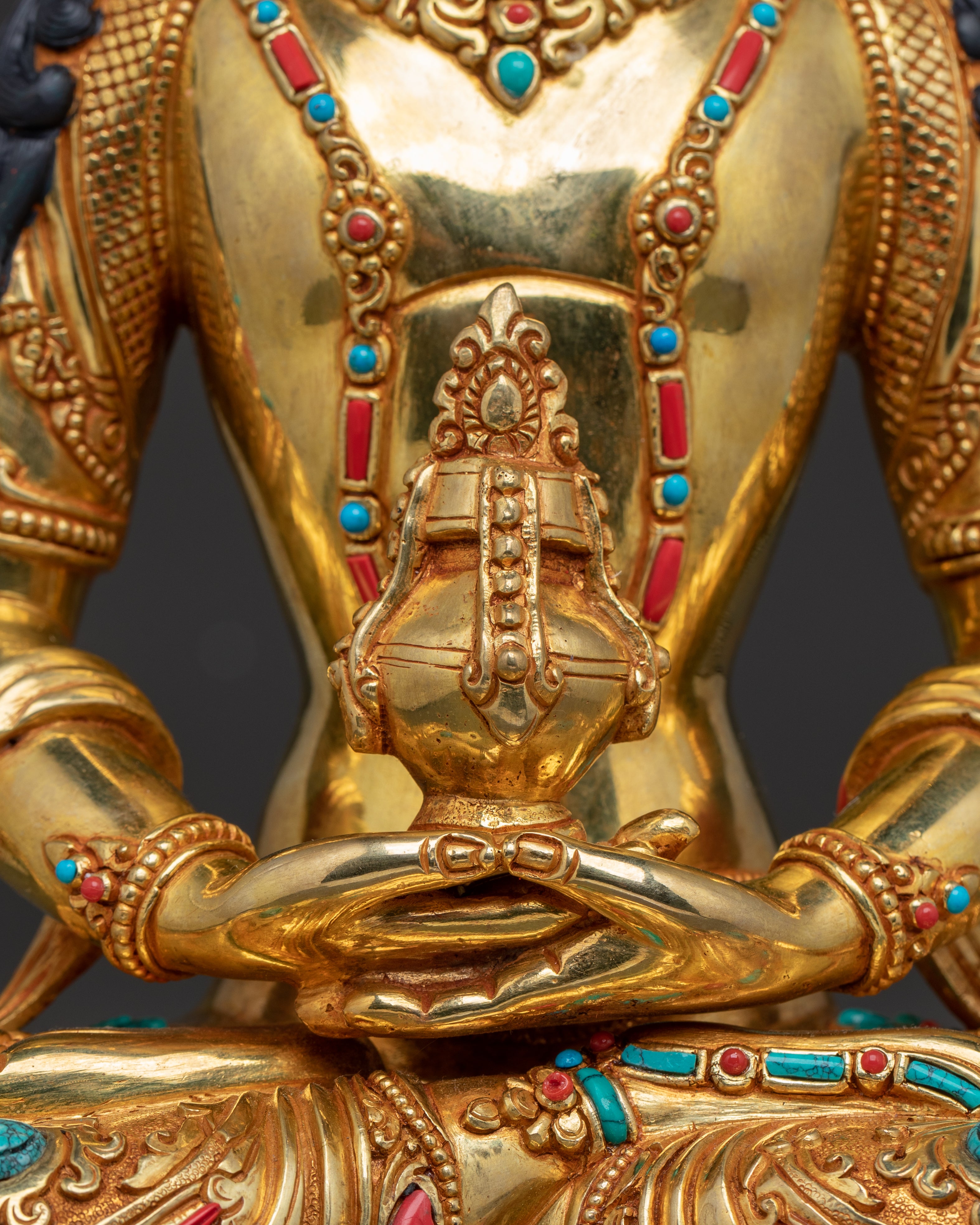 Radiant Statue of Healing Buddha Amitayus | Traditional Himalayan Art