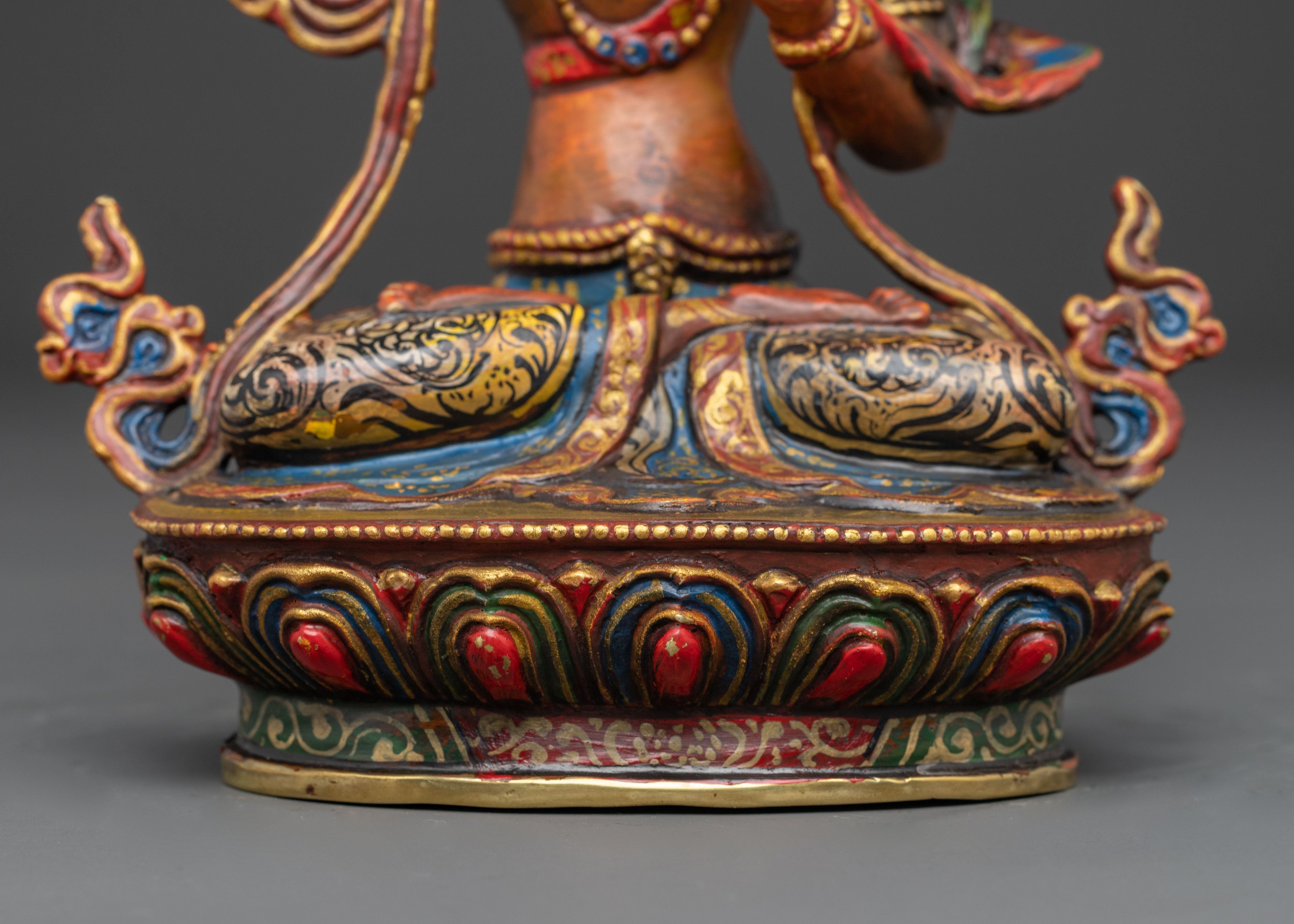 Manjushri Figurine, Sword of Wisdom | Sculpture of the Bodhisattva
