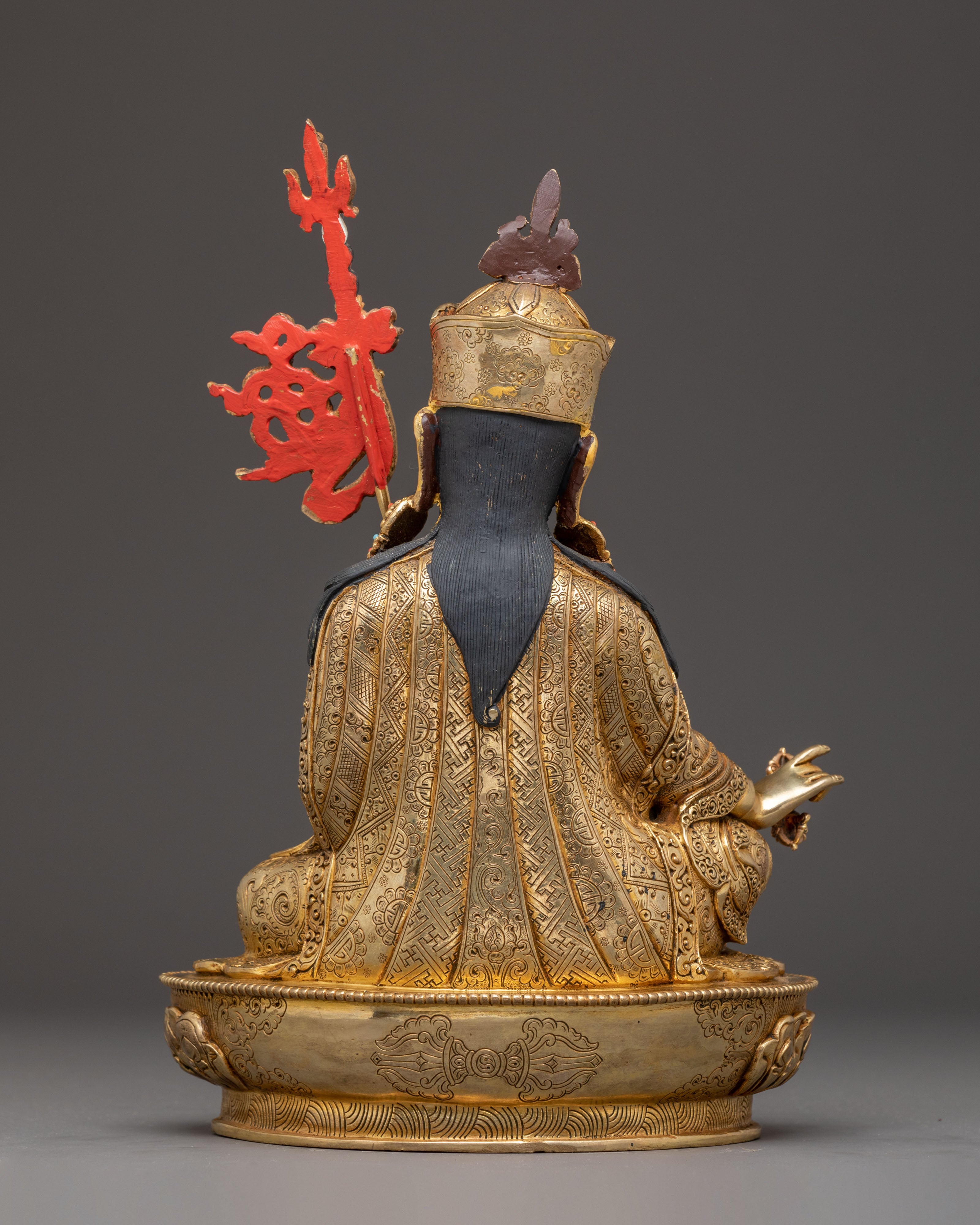 Radiant Golden Statue of Guru Padmasambhava | Tantric Master