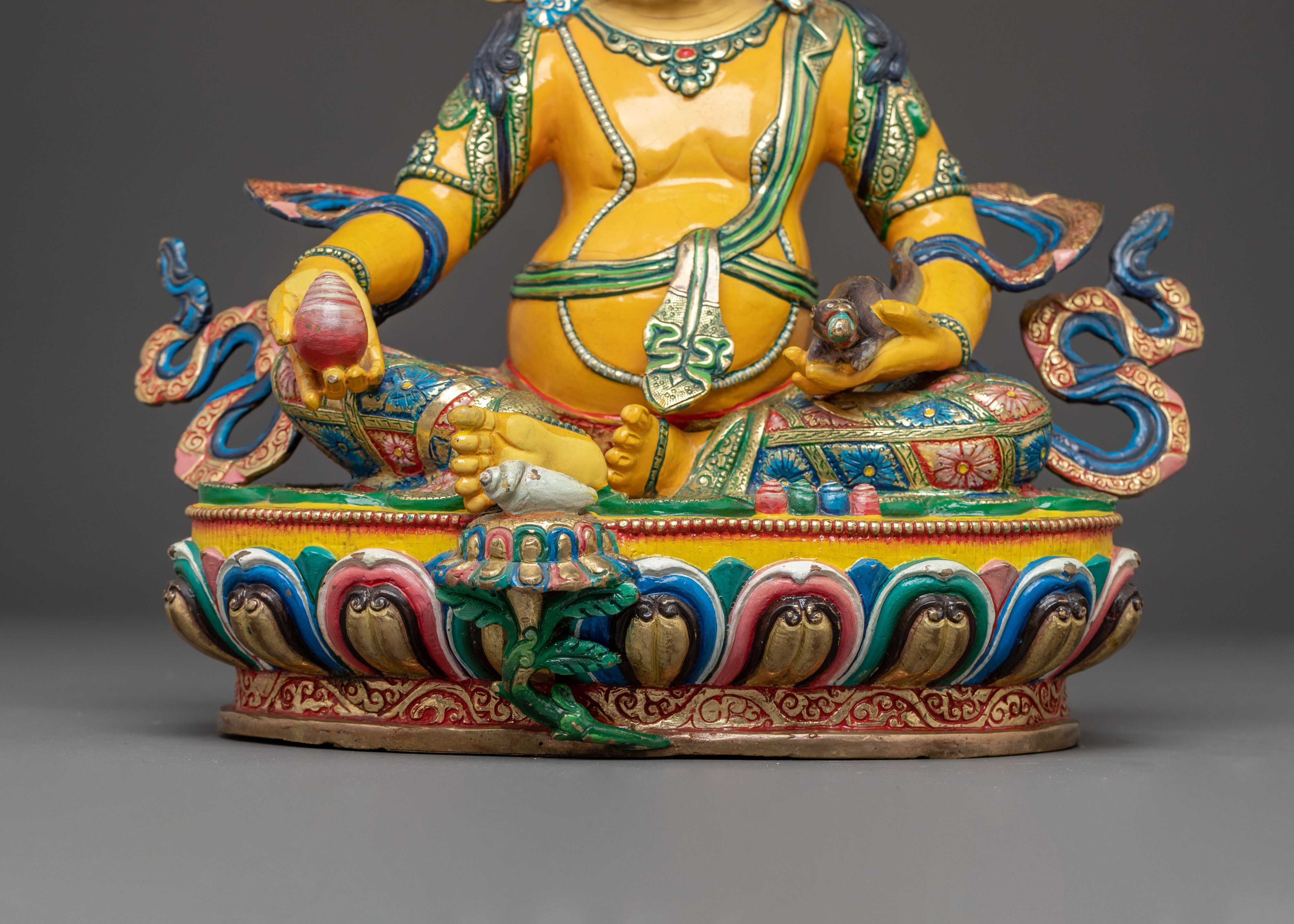 Copper Statue of Wealth Icon Dzambhala | Abundance and Prosperity