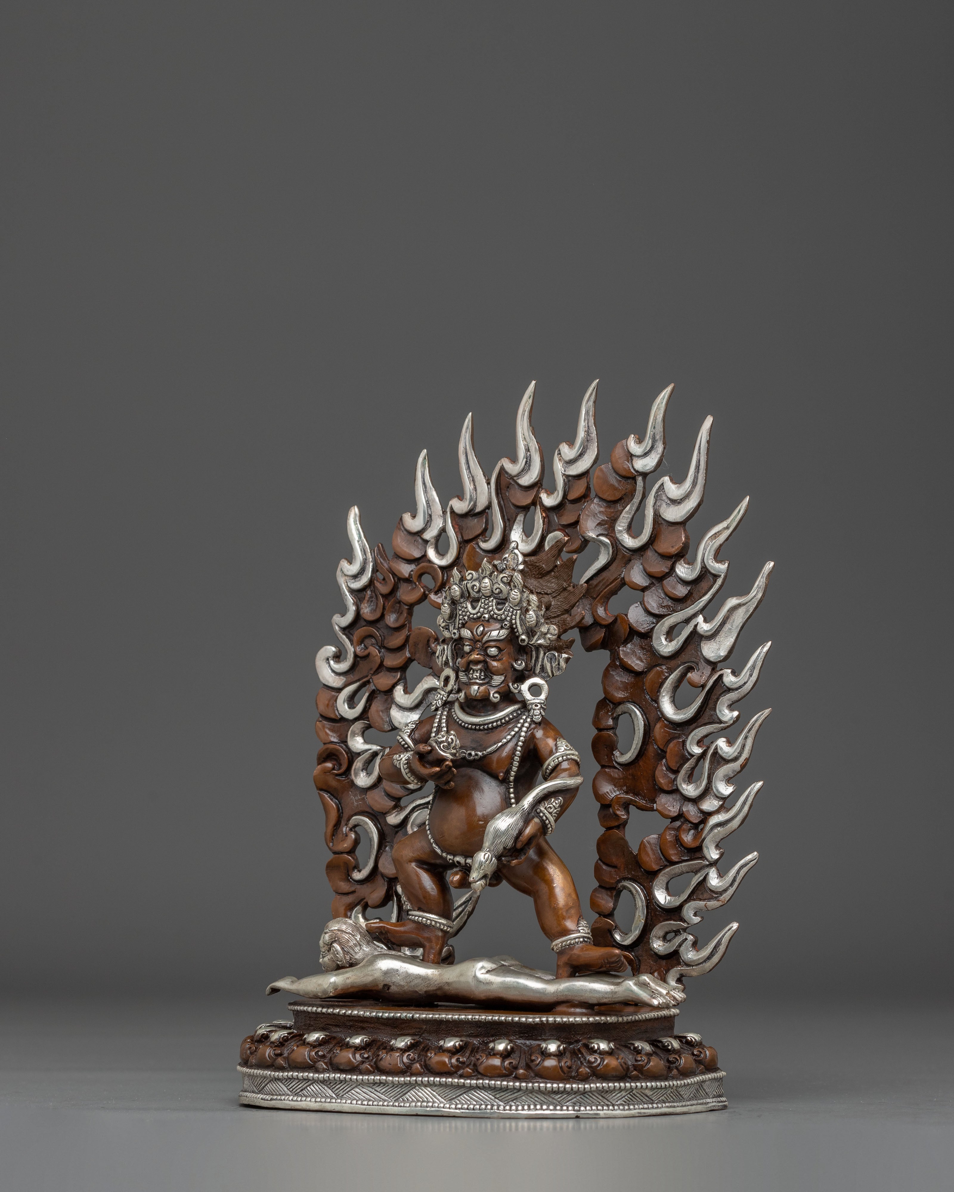 Handcrafted Wealth Icon Black Dzambhala Statue | Guardian of Fortune