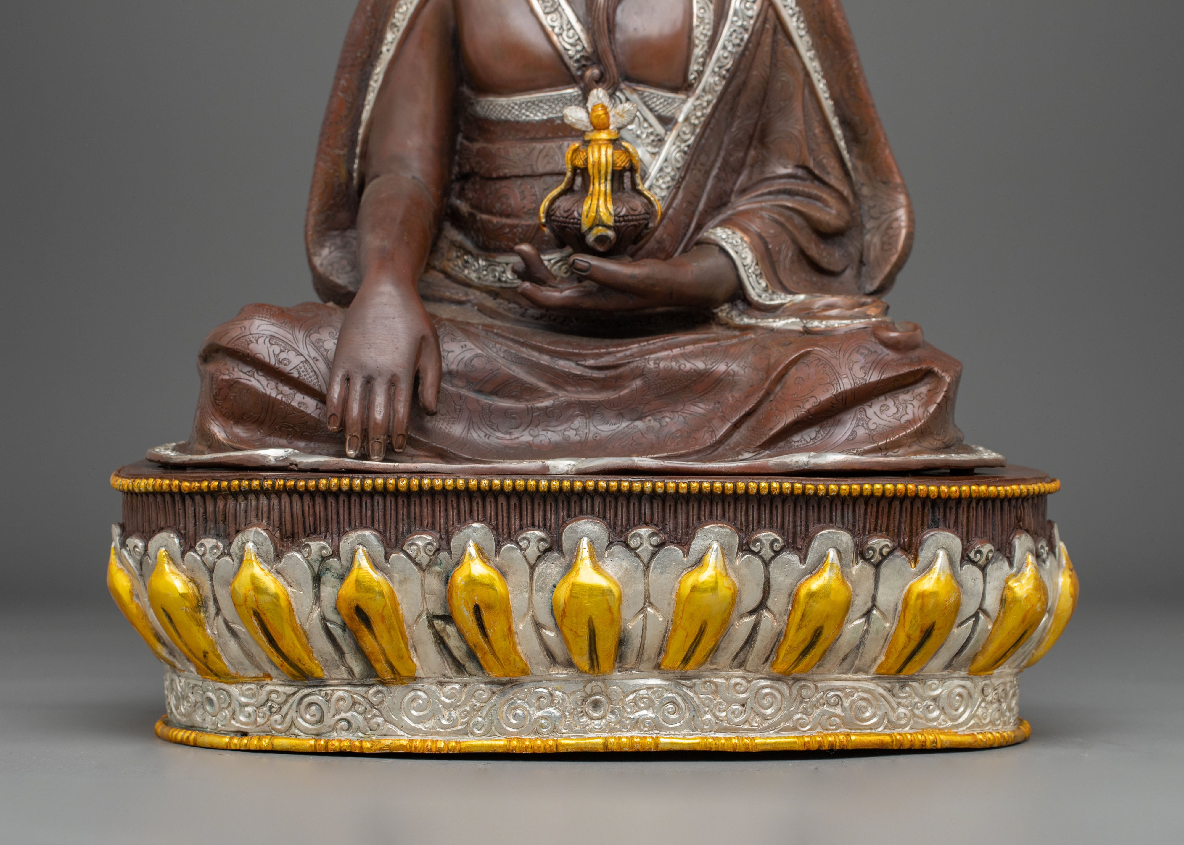Oxidized Copper Statue of Zhabdrung Rinpoche