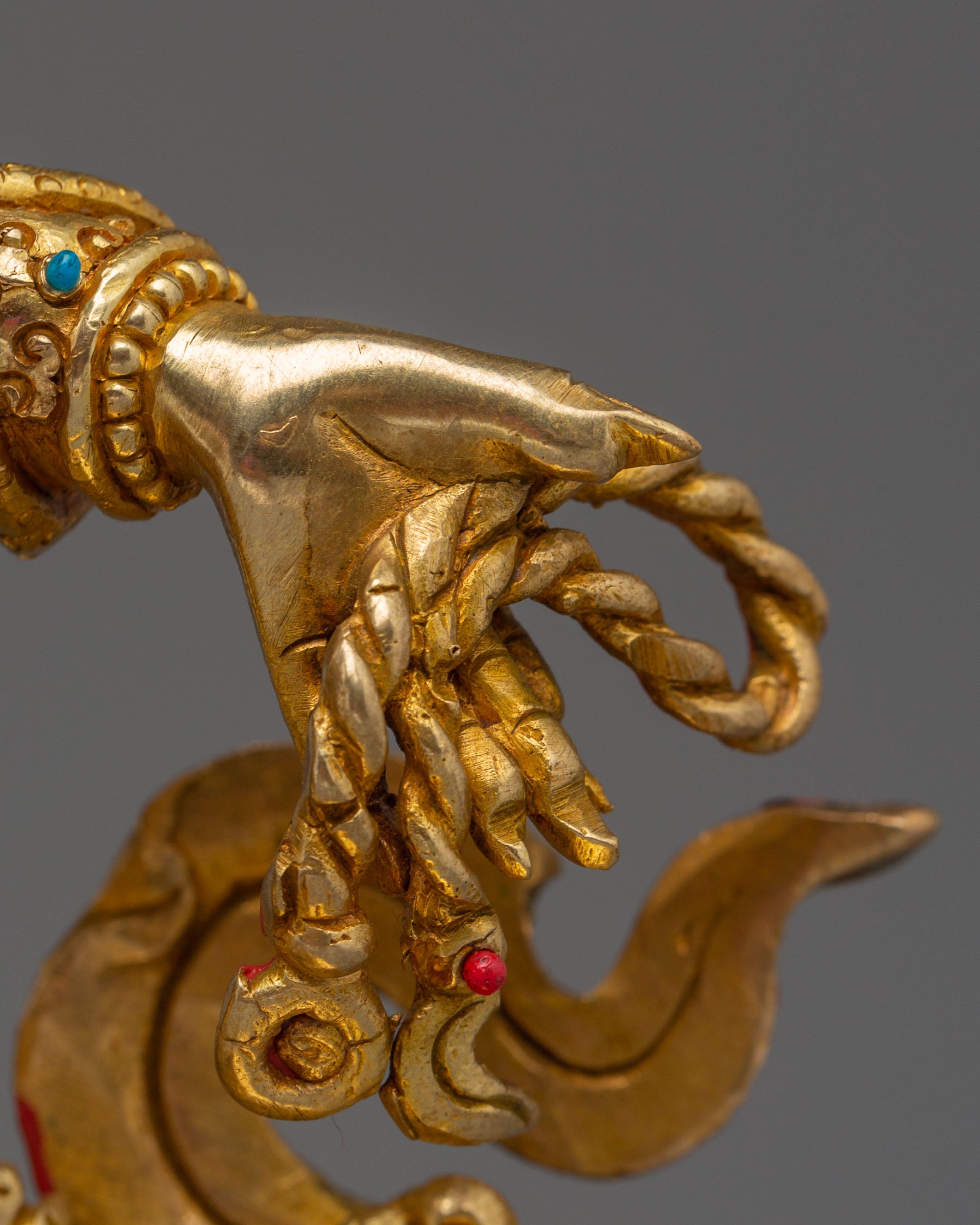 Wrathful Deity Six-Armed Mahakala Statue | Traditional Himalayan Sculpture