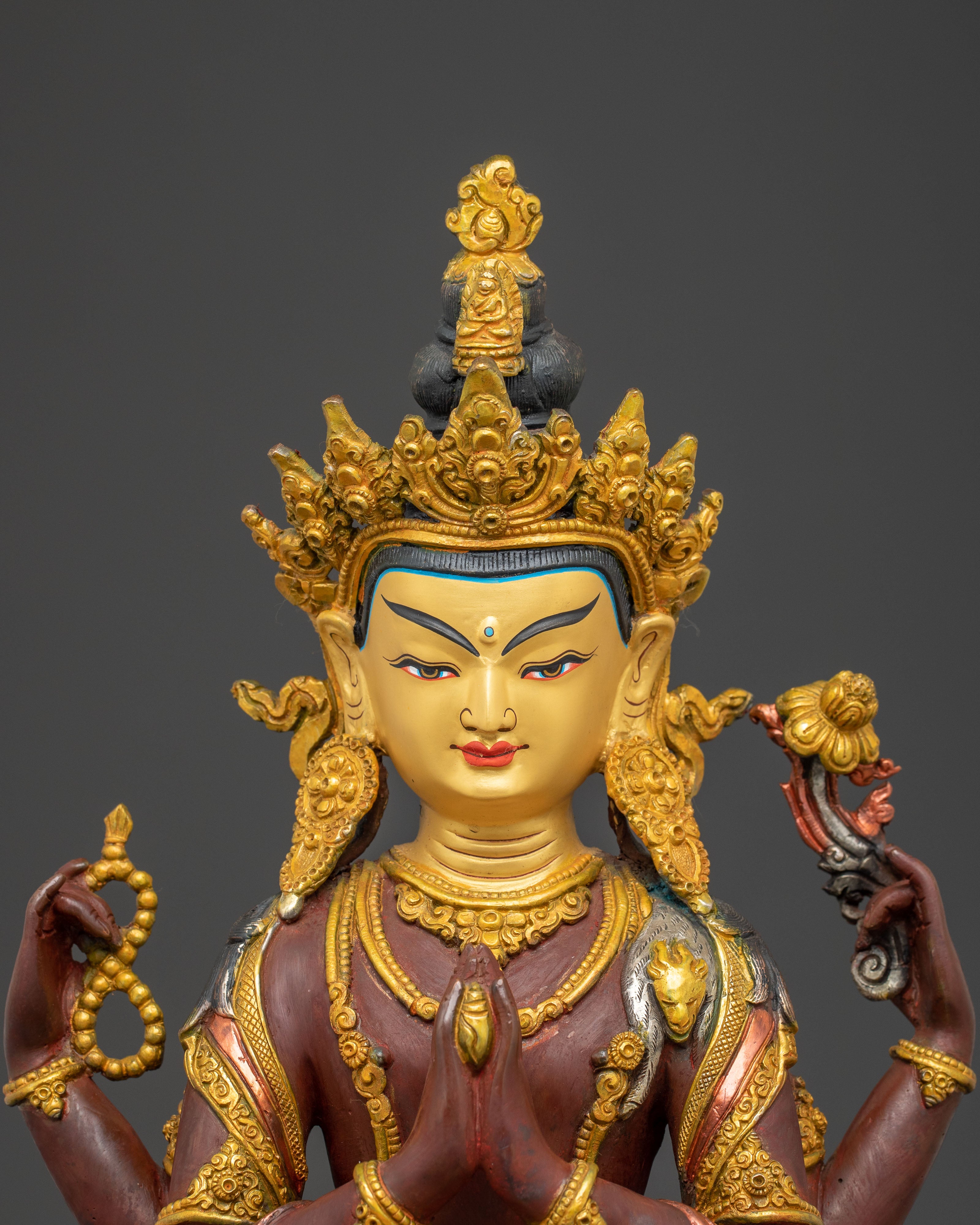 Handcrafted Five Bodhisattva Statue Set | Statues of Compassion