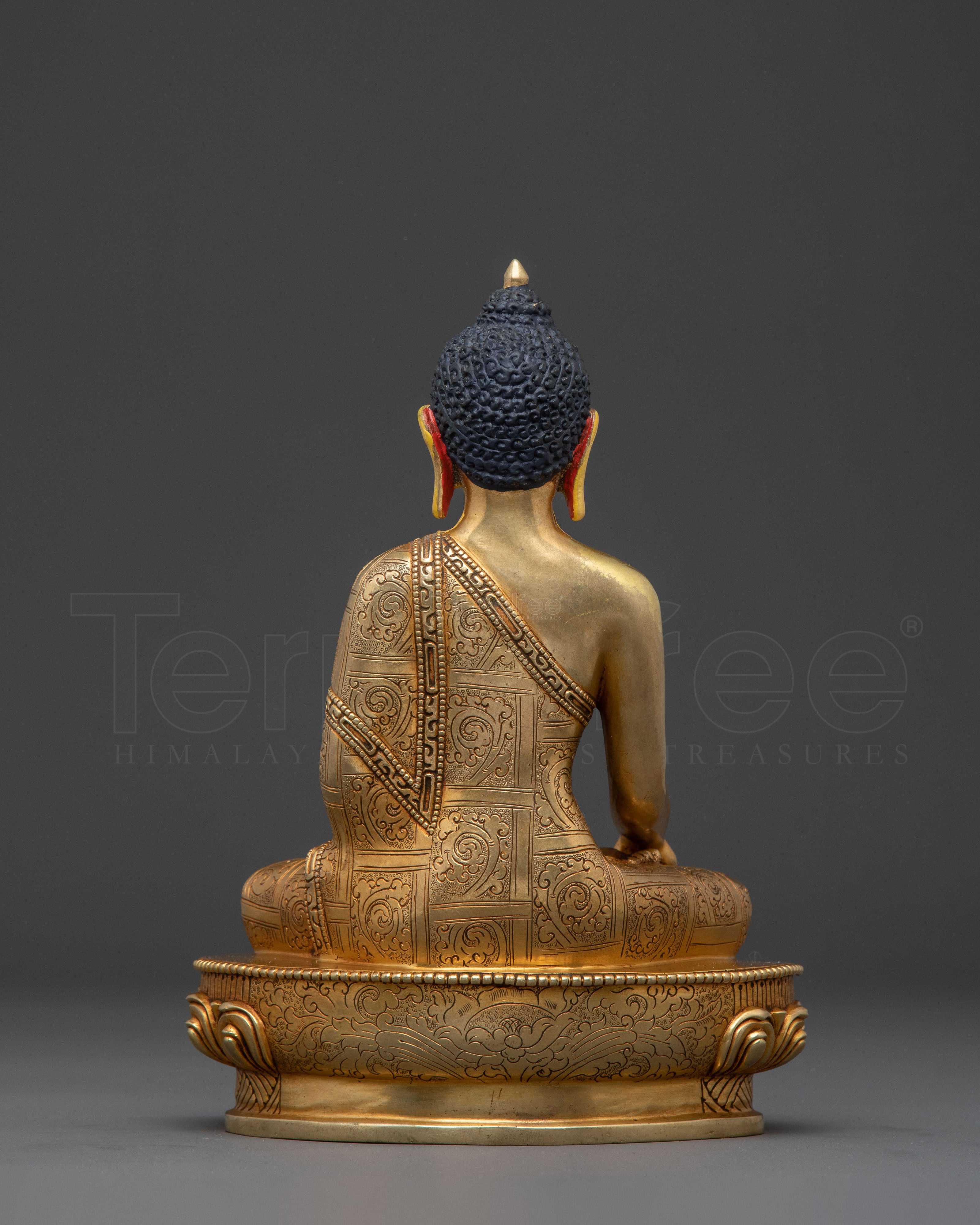 Shakyamuni Buddha Statue with Acrylic Painting – Handcrafted in Nepal