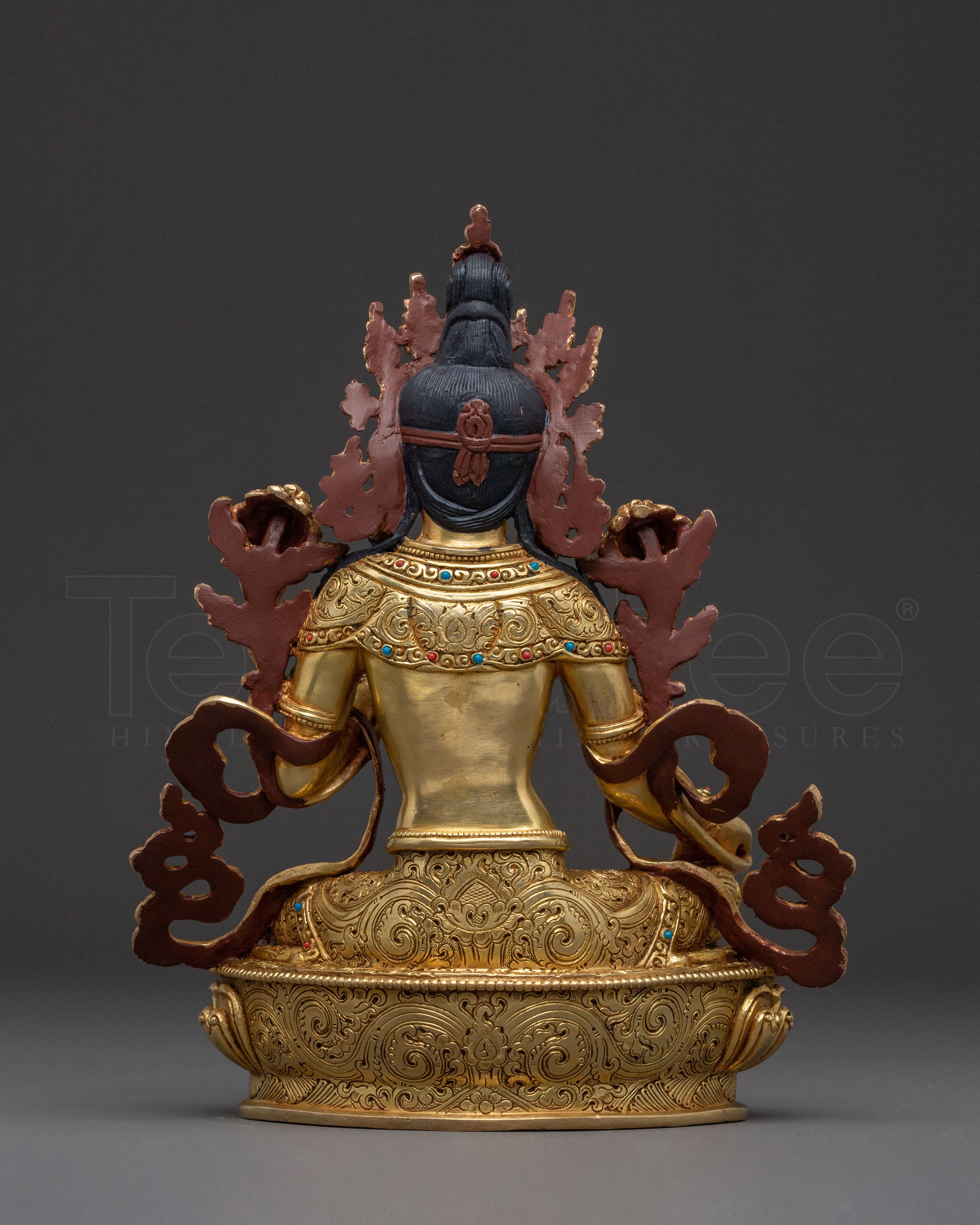 Handcrafted Statue of Green Tara – Exquisite Gilded Copper