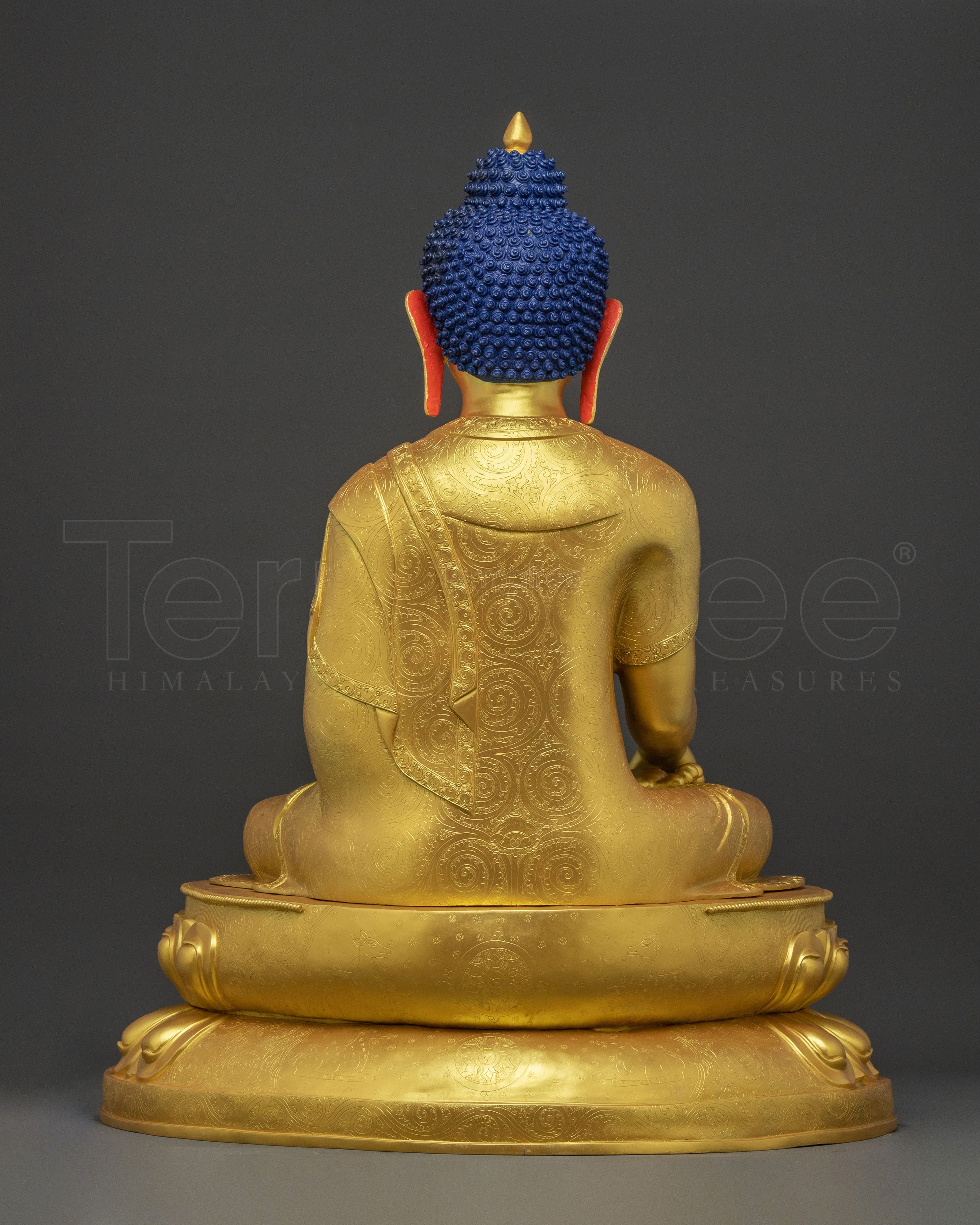 Golden Shakyamuni Buddha Peaceful Statue