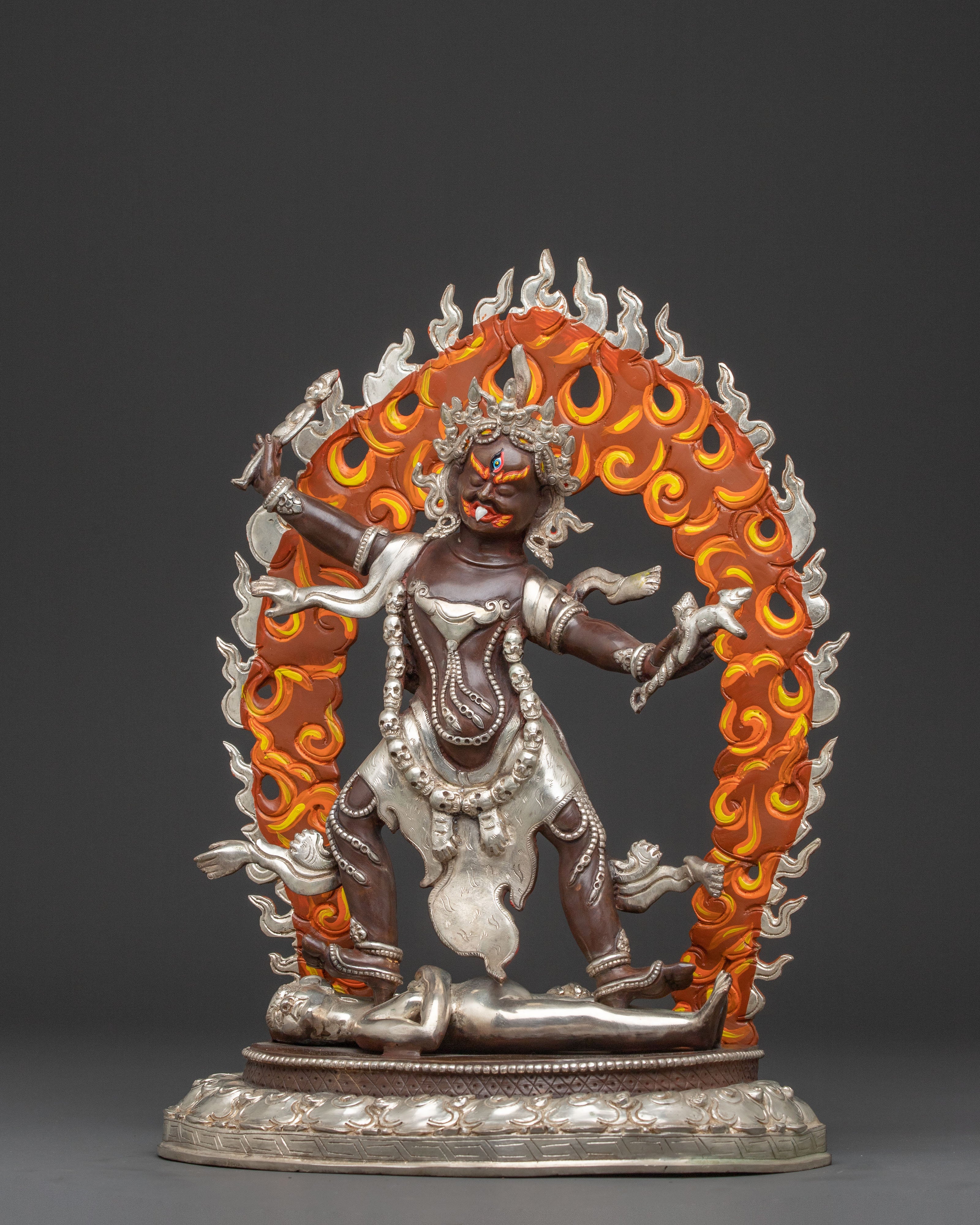 Three Nyingma Protectors Statue Set | Devotional Art