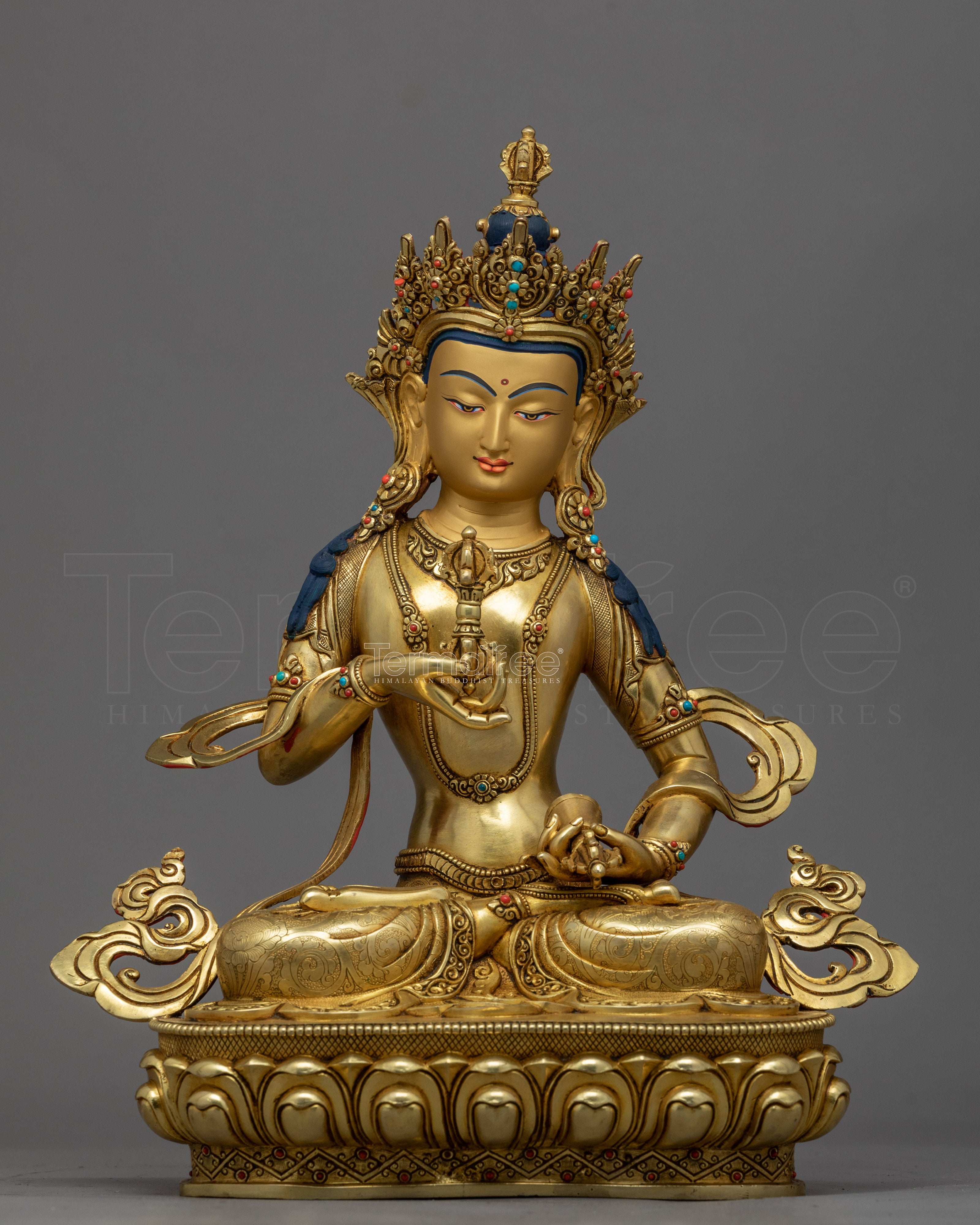 Gold-Gilded Statue For Heruka Vajrasattva Mantra Practice | Traditional Buddhist Art