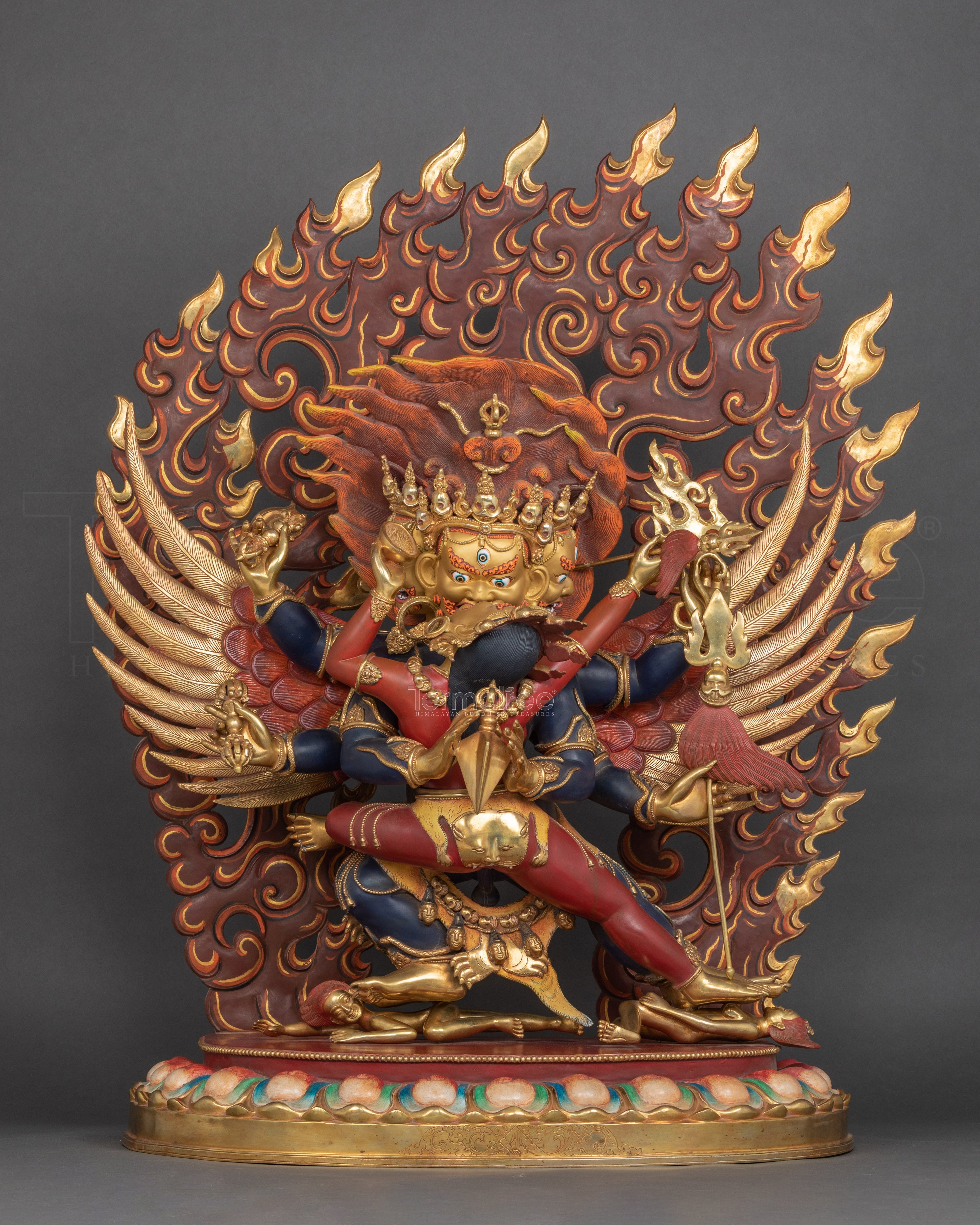 Gold-Gilded Statue For Vajrakilaya Sadhana Practice | Traditional Buddhist Art