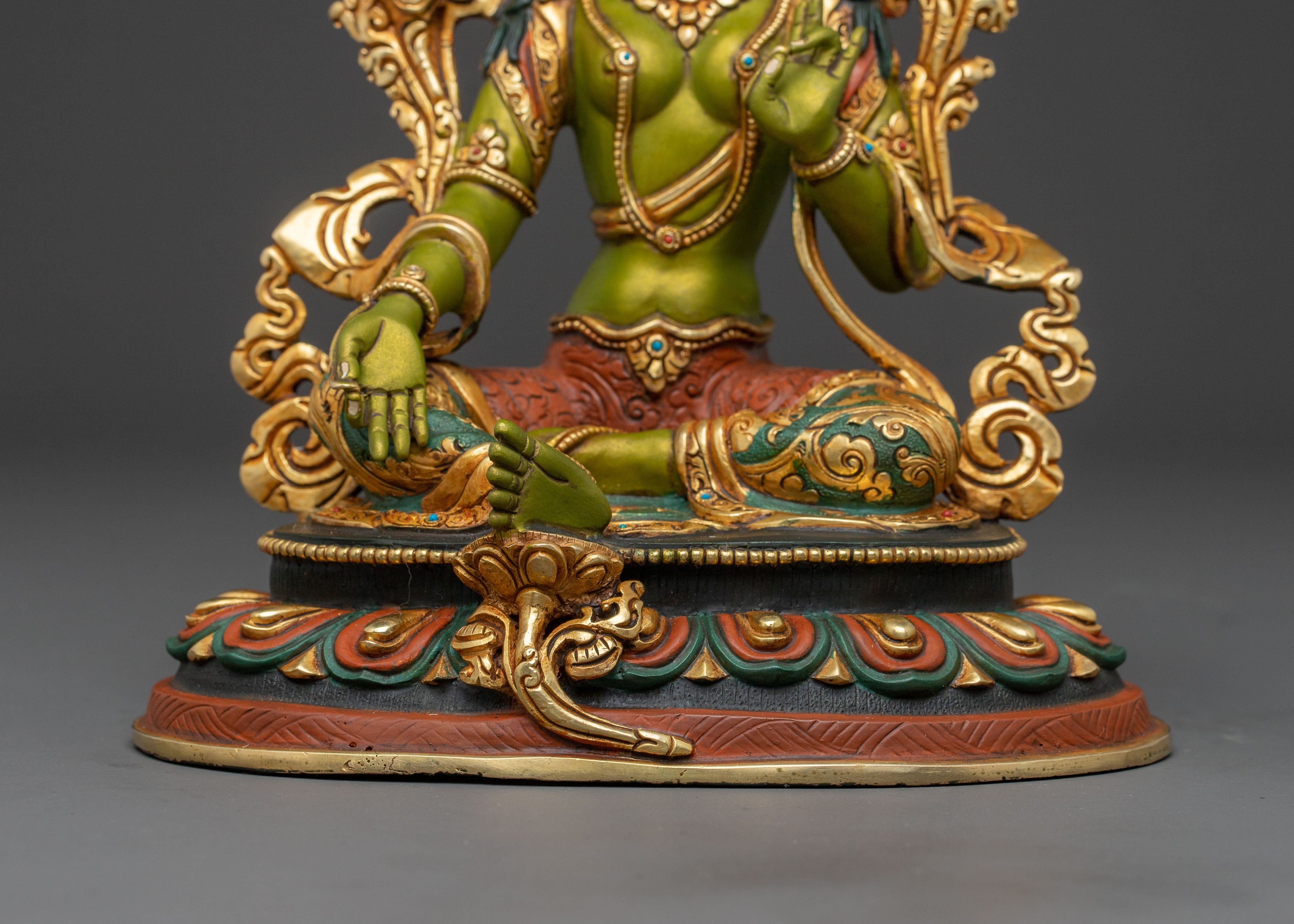 Mother Green Tara Spiritual Statue | Spiritual Protection