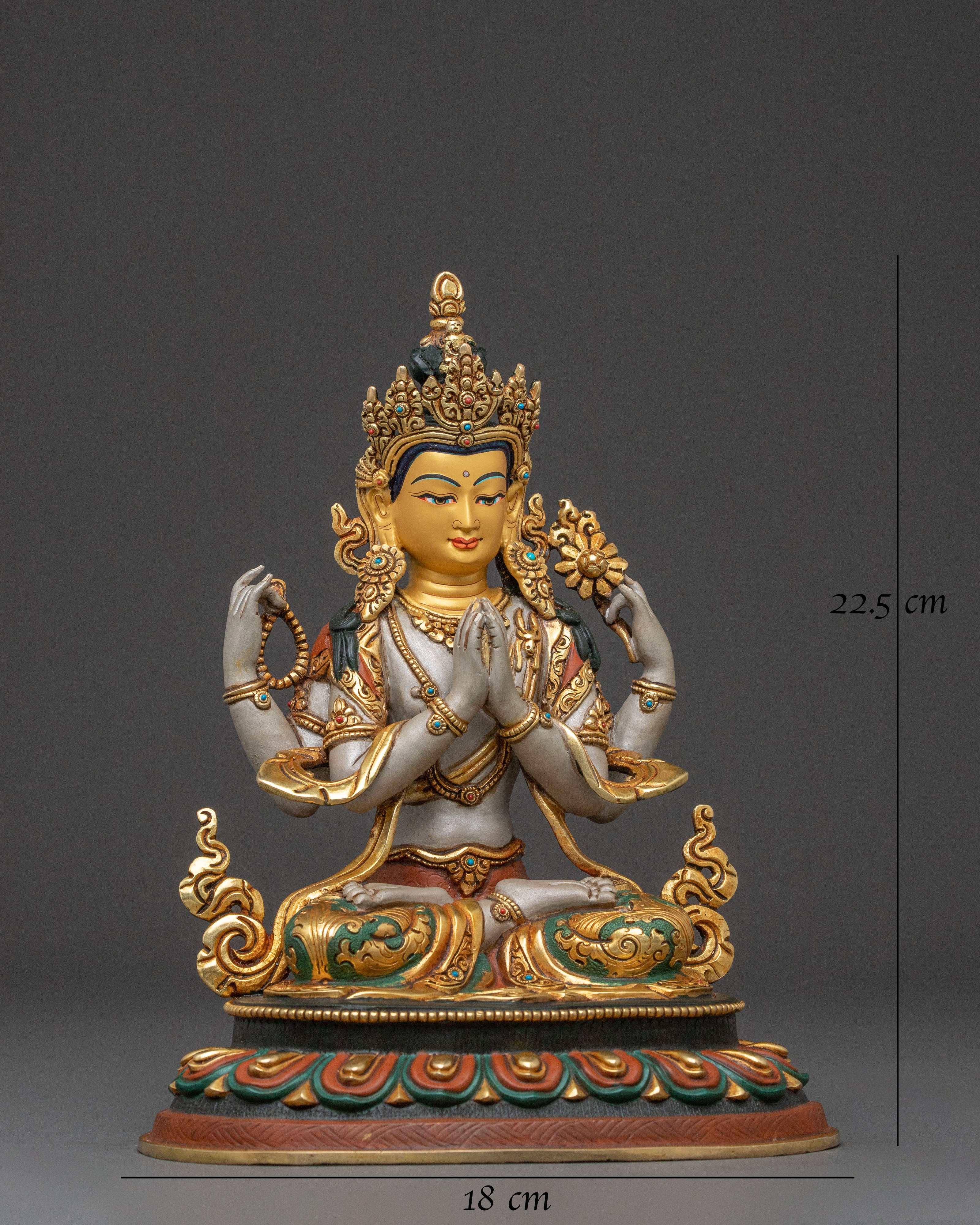 Compassionate Chenrezig Spiritual Statue | Home Altar