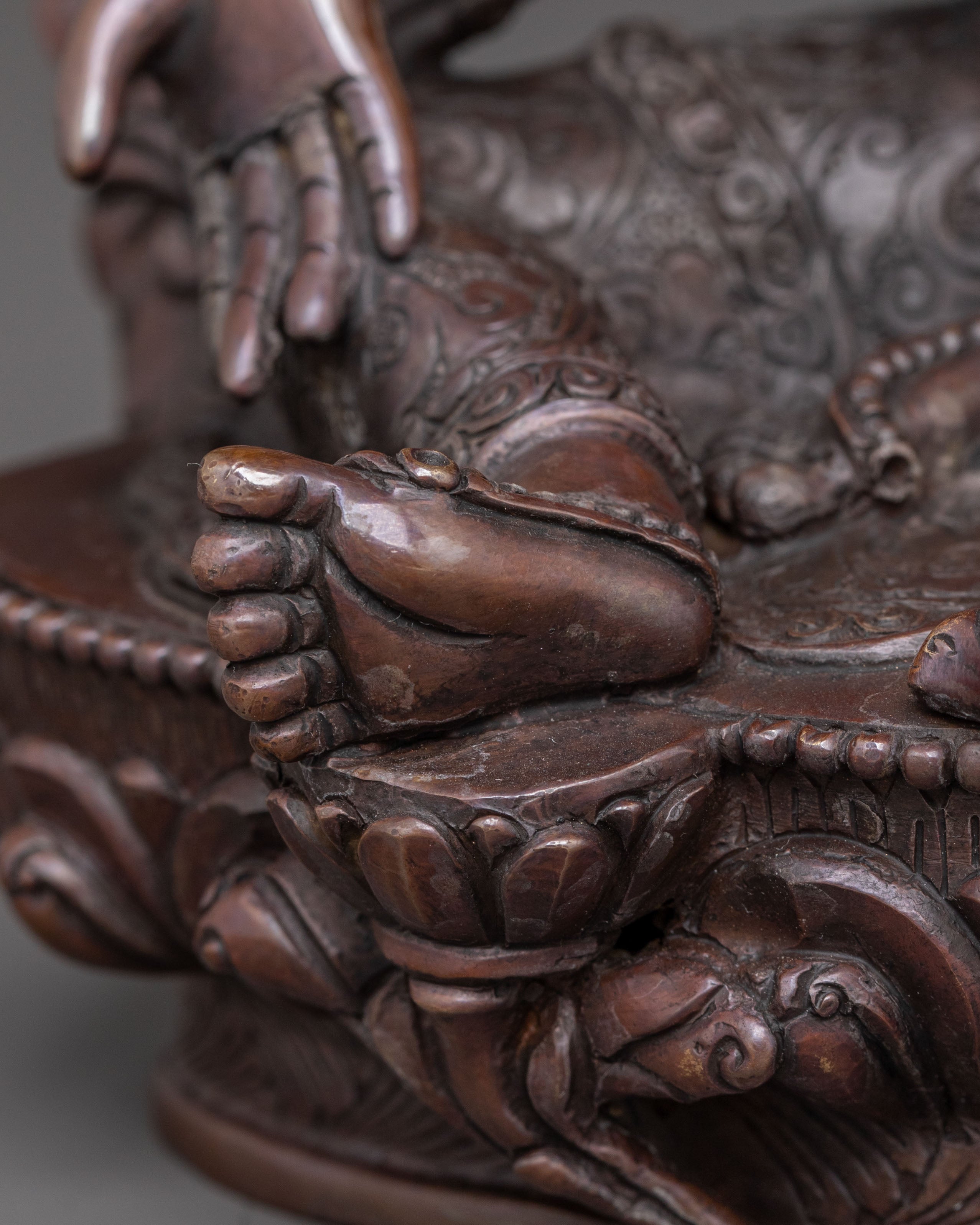 Laxmi Spiritual Goddess Statue - Oxidized Copper